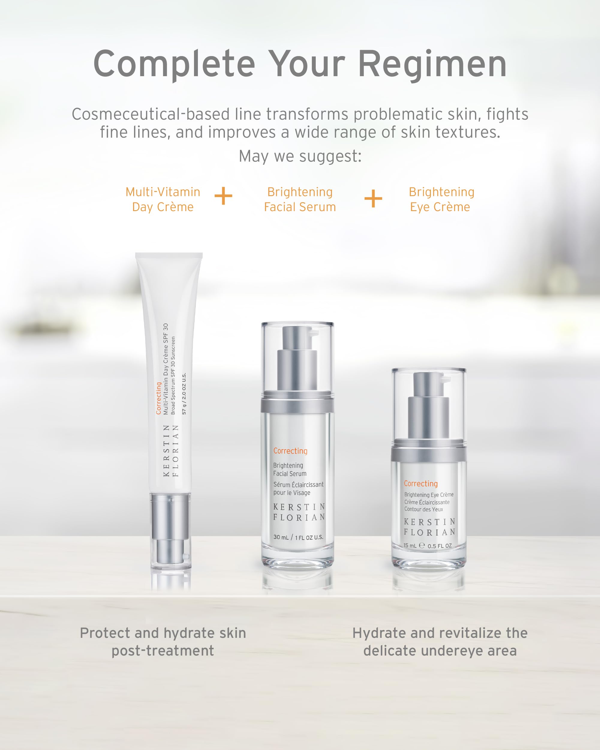 Kerstin Florian Brightening Serum packaging highlighting premium design and travel size
