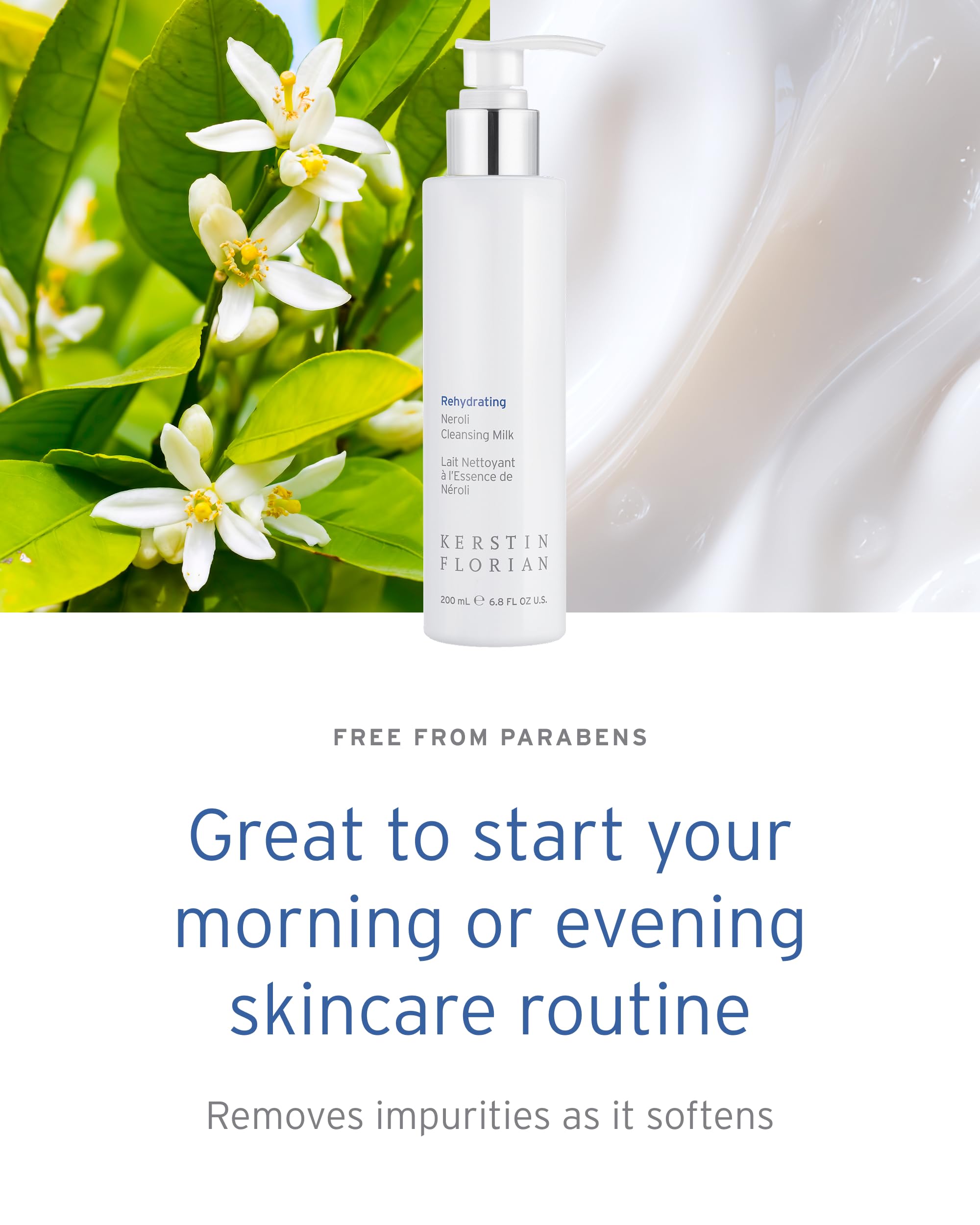 Kerstin Florian Cleansing Milk texture closeup showing creamy, milky formula