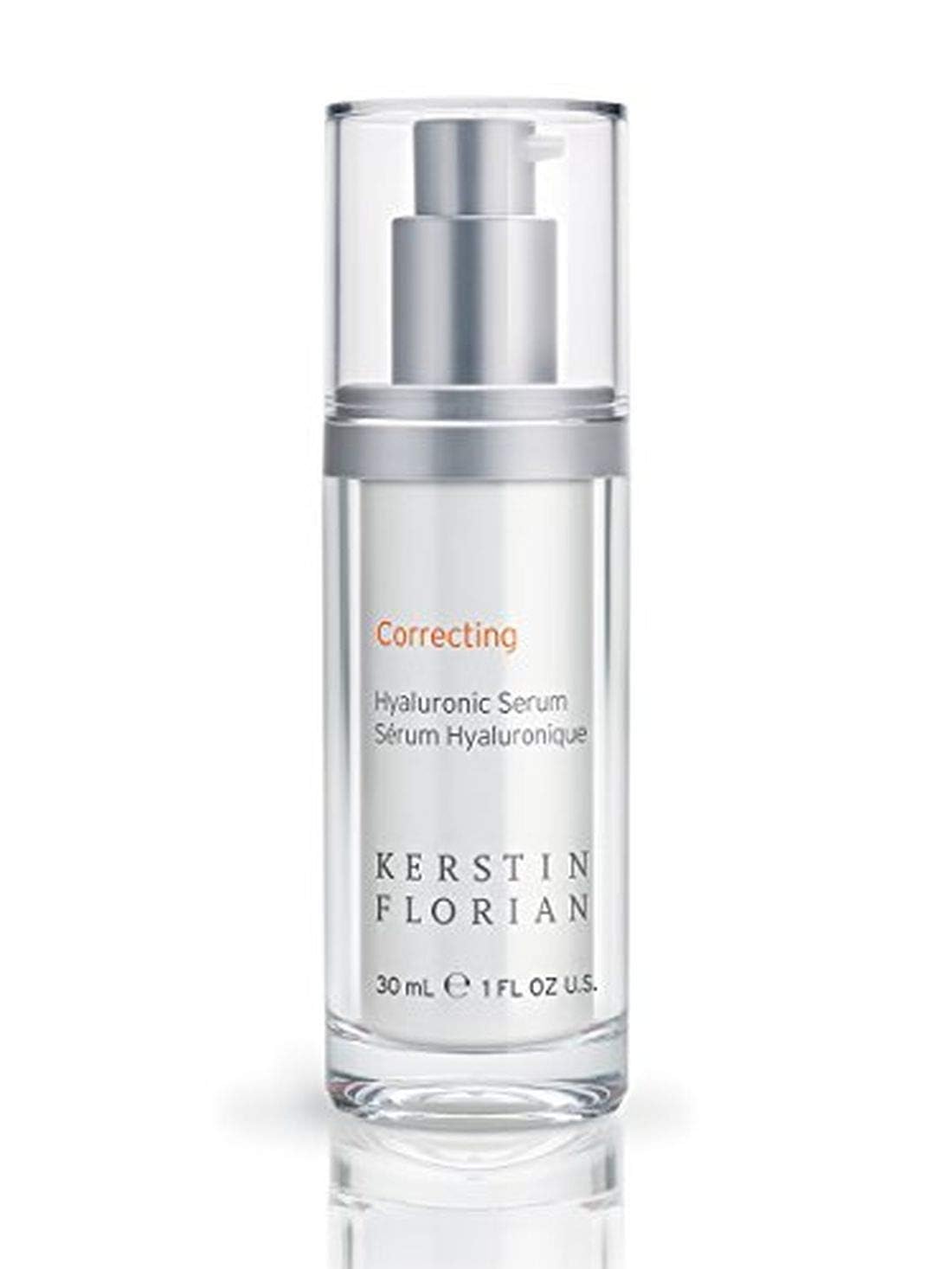 Kerstin Florian Hyaluronic Serum bottle on a clean surface for daily hydration.