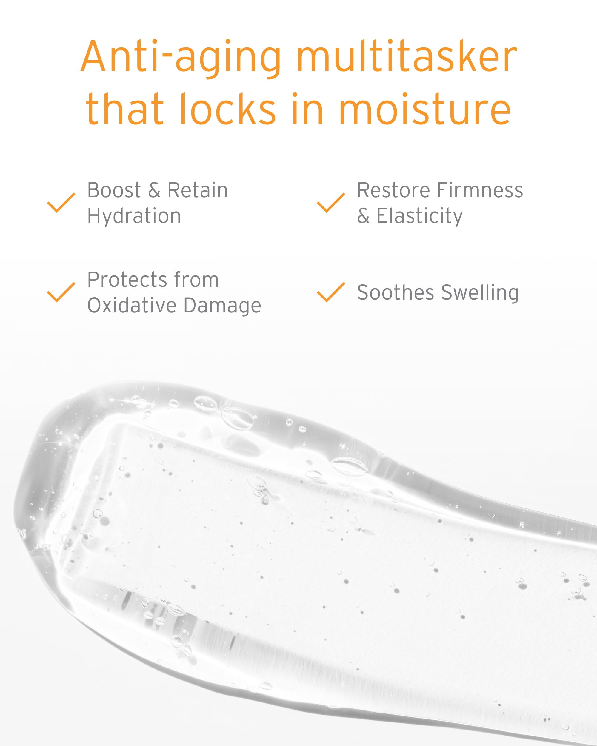 Kerstin Florian Hyaluronic Serum applied to skin for moisture and renewed glow.