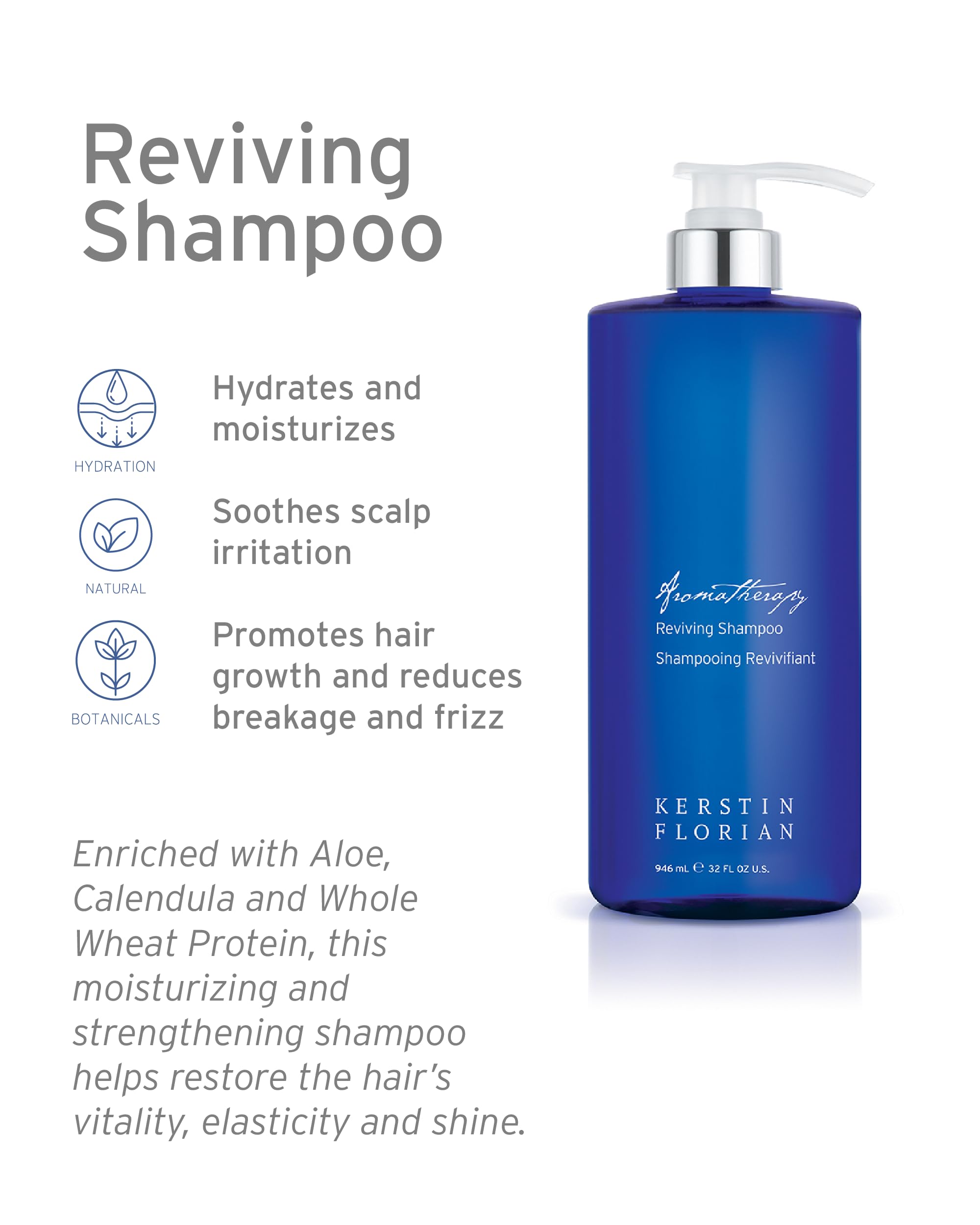 Kerstin Florian Reviving Shampoo lather forming on hair for gentle cleansing