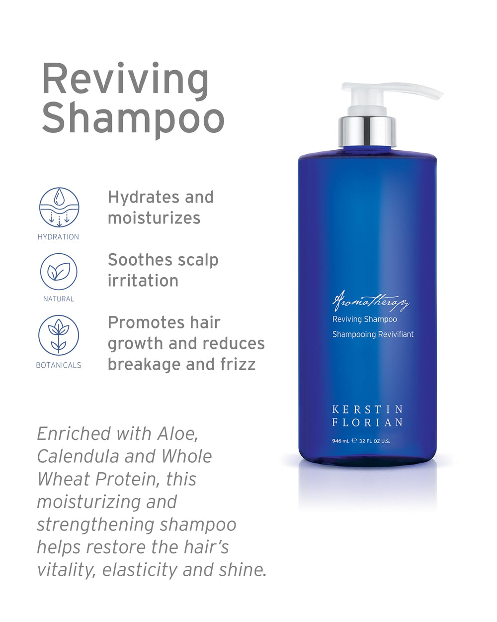 Kerstin Florian Reviving Shampoo lather forming on hair for gentle cleansing