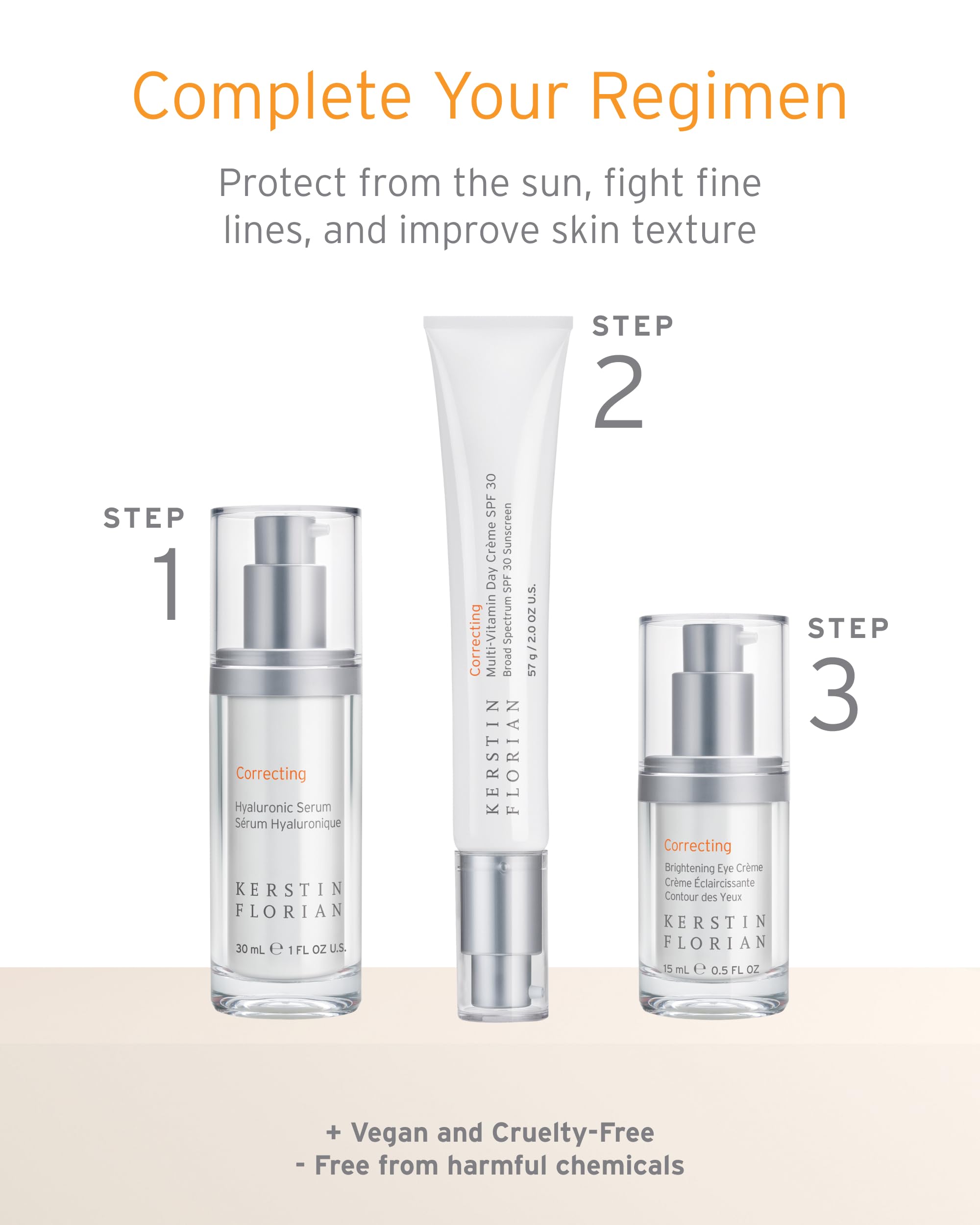 Kerstin Florian Hyaluronic Serum with botanical ingredients for soothing hydration.