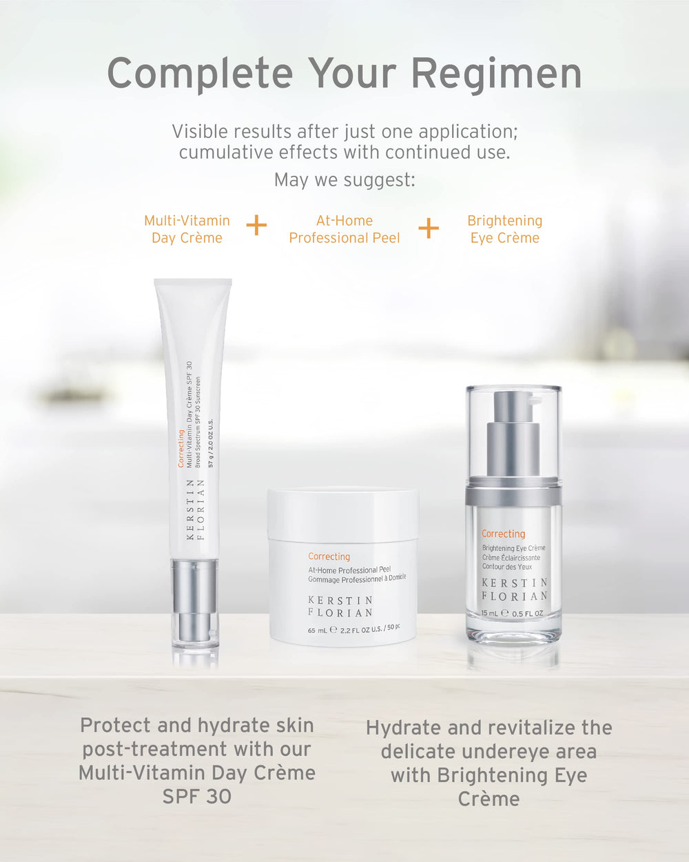 Kerstin Florian Correcting At Home Peel ingredients-science highlights botanicals and peptides