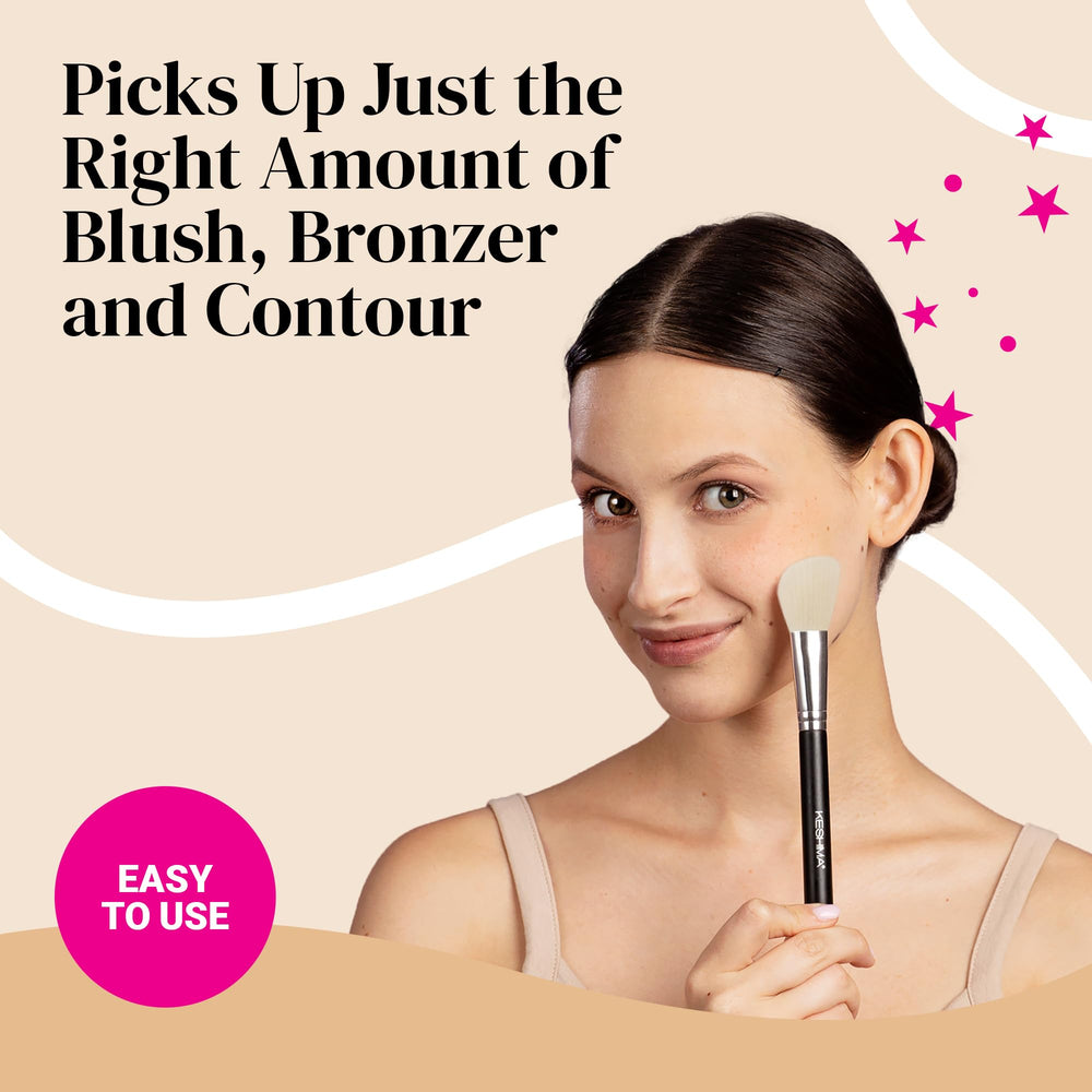 KESHIMA angled contour brush sculpting cheekbones with buildable color