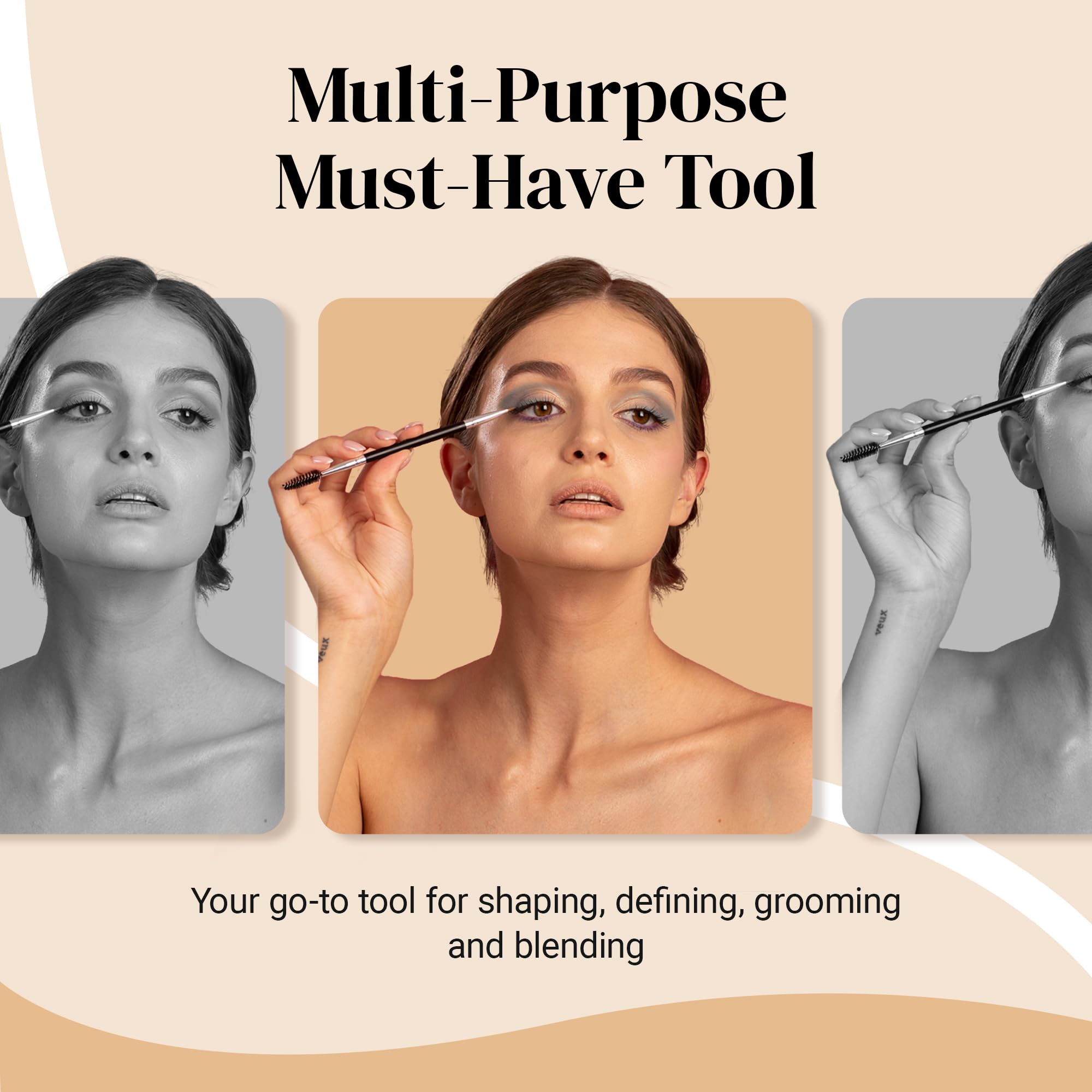 KESHIMA Eyebrow Brush Duo easy cleaning after makeup use