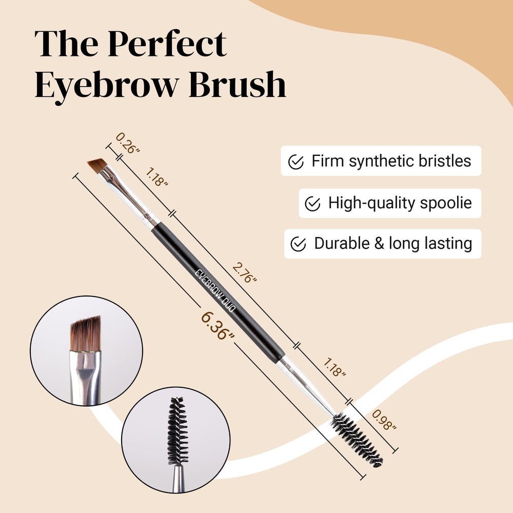 KESHIMA Eyebrow Brush Duo spoolie blending for natural, seamless brows