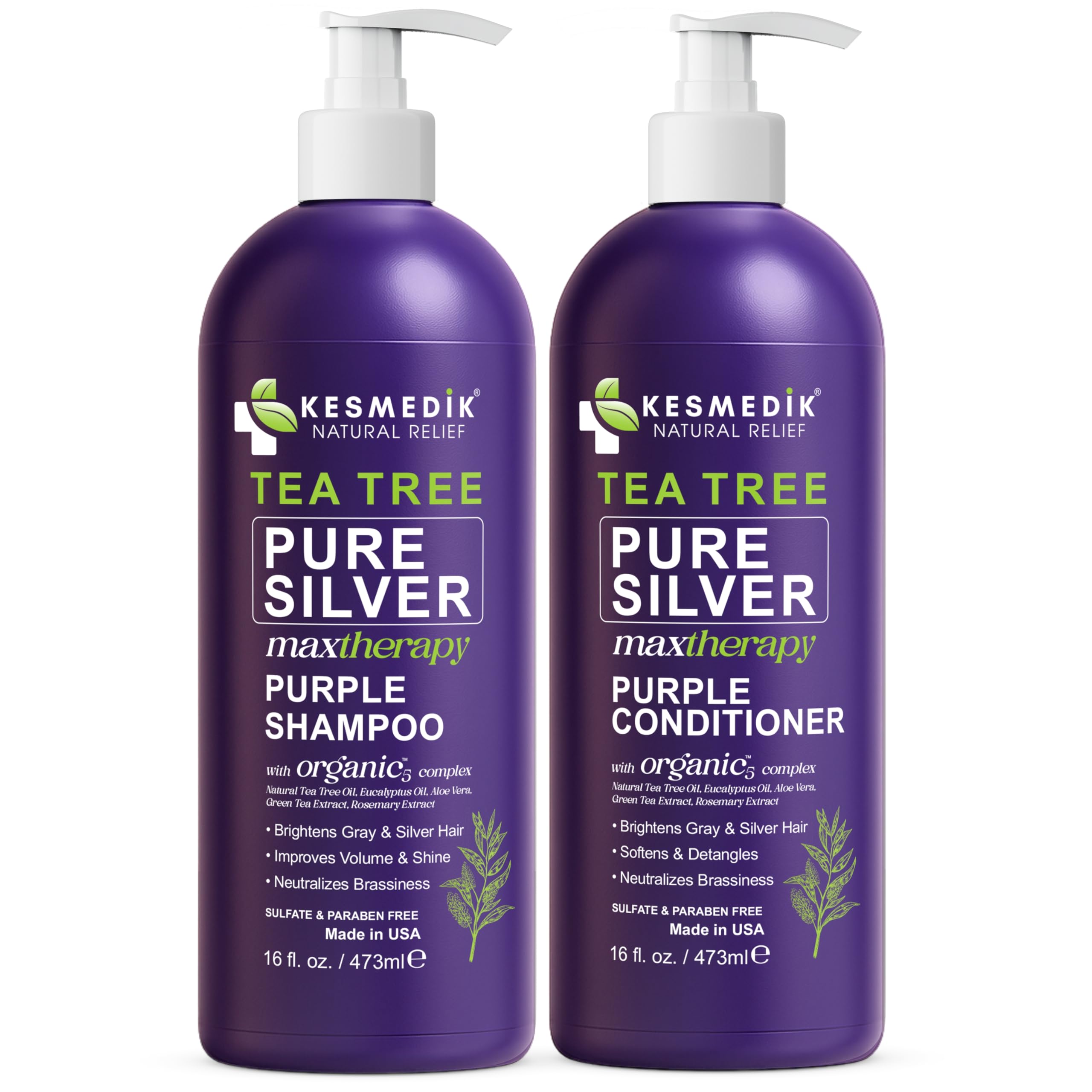 KESMEDIK Gray-White hair after use shows cooler tones.