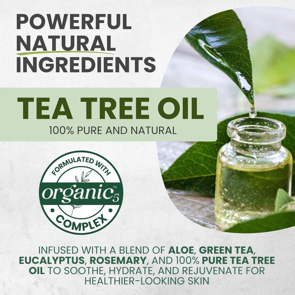 KESMEDIK Tea Tree Oil Soap ingredients closeup with tea tree and peppermint