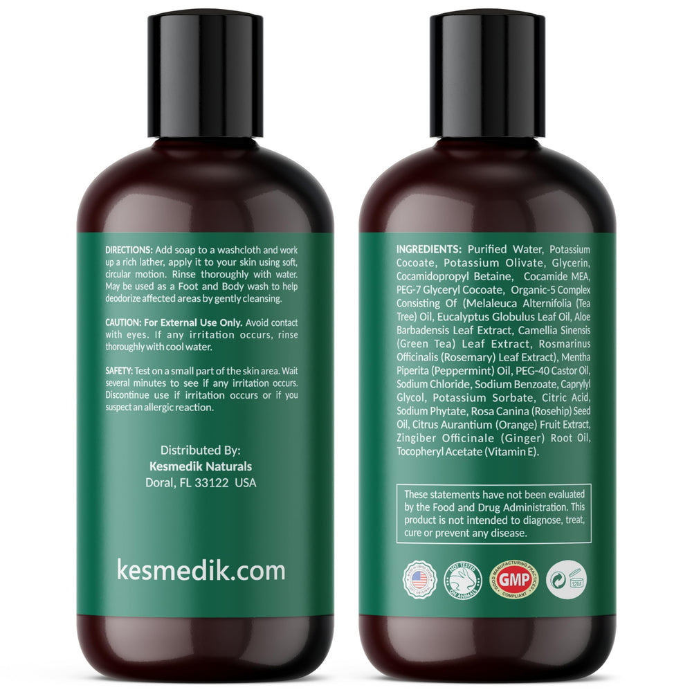 KESMEDIK Tea Tree Oil Soap odor-control action during daily wear