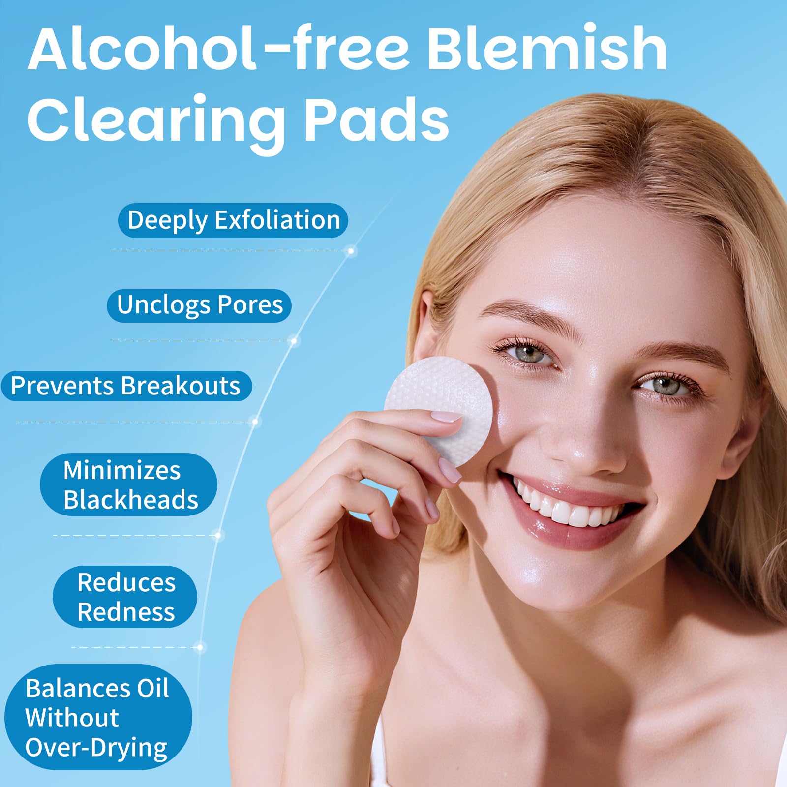Kestper Salicylic Acid Pads on hand demonstrating easy, mess-free daily use.