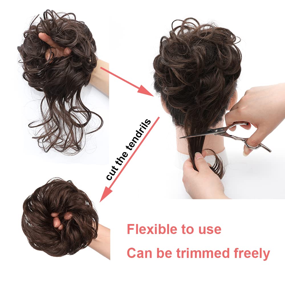 KETHBE long wavy tendrils eight inches frame the face naturally.