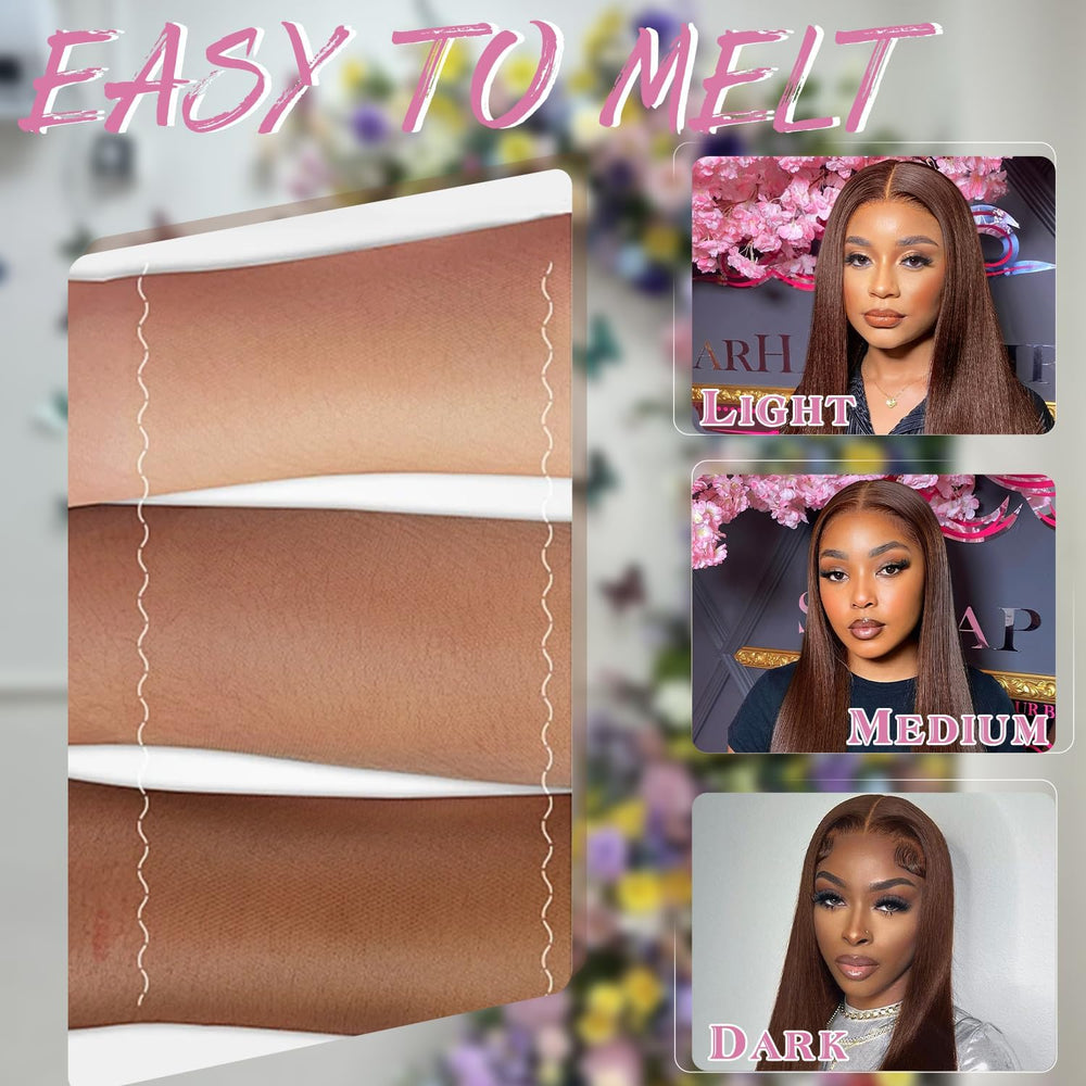 KEUET wear-and-go brown wig offering versatile styling options.