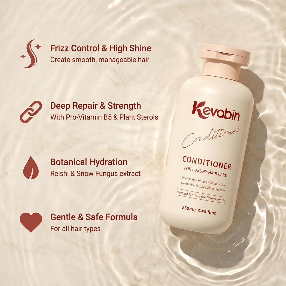 Kevabin label highlights caffeine and niacinamide for follicle vitality.