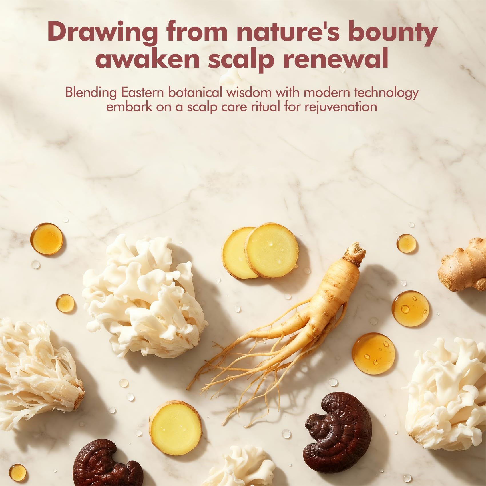 Kevabin Tremella and Reishi extracts for moisture and shine.