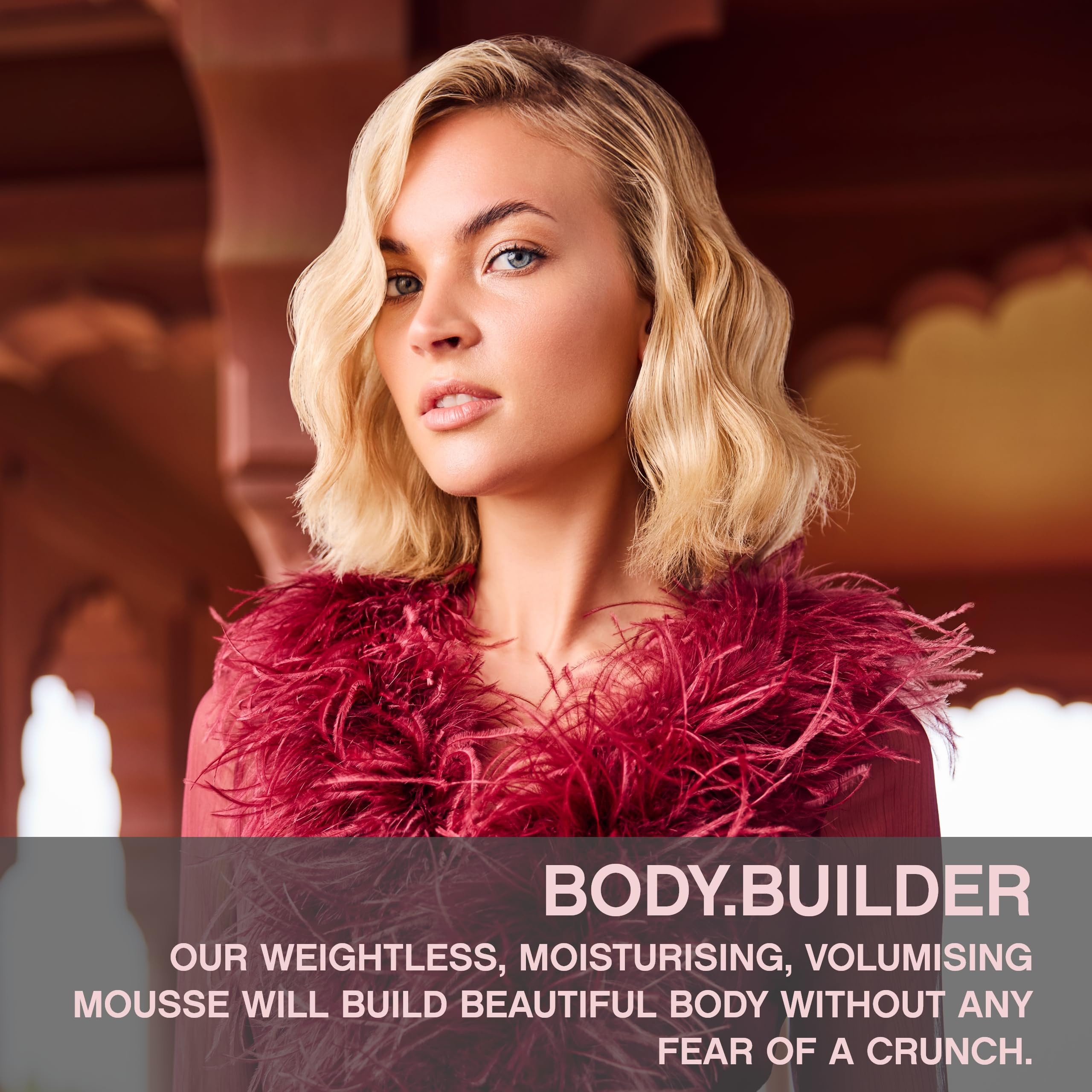 KEVIN.MURPHY BODY.BUILDER bottle back showing ingredients and usage guidance.