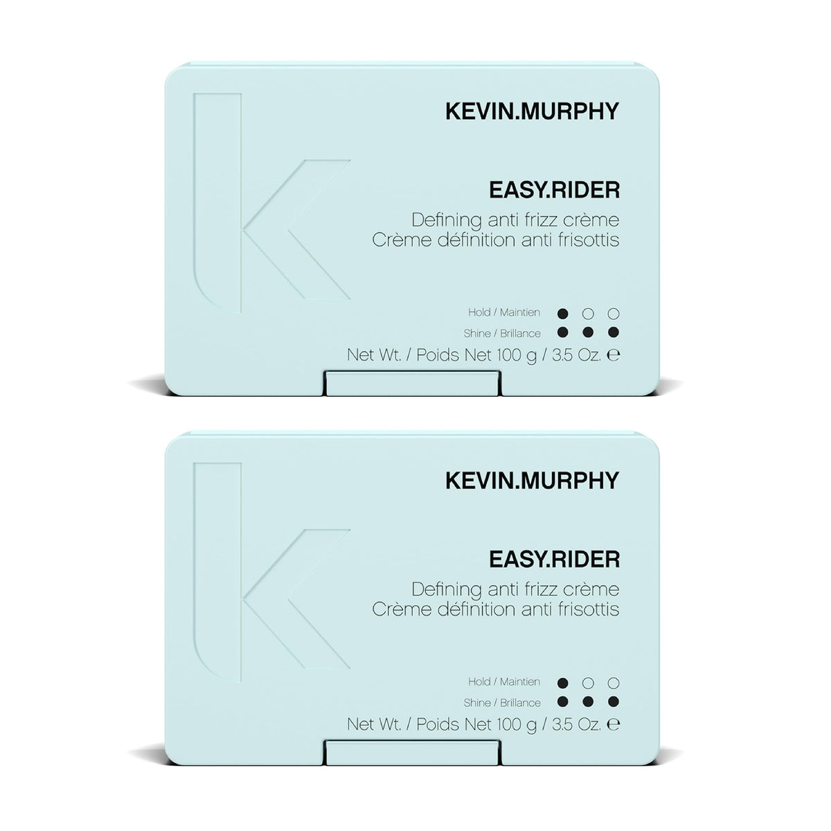 KEVIN.MURPHY EASY.RIDER anti frizz cream pack 2 bottles for sleek, manageable hair.