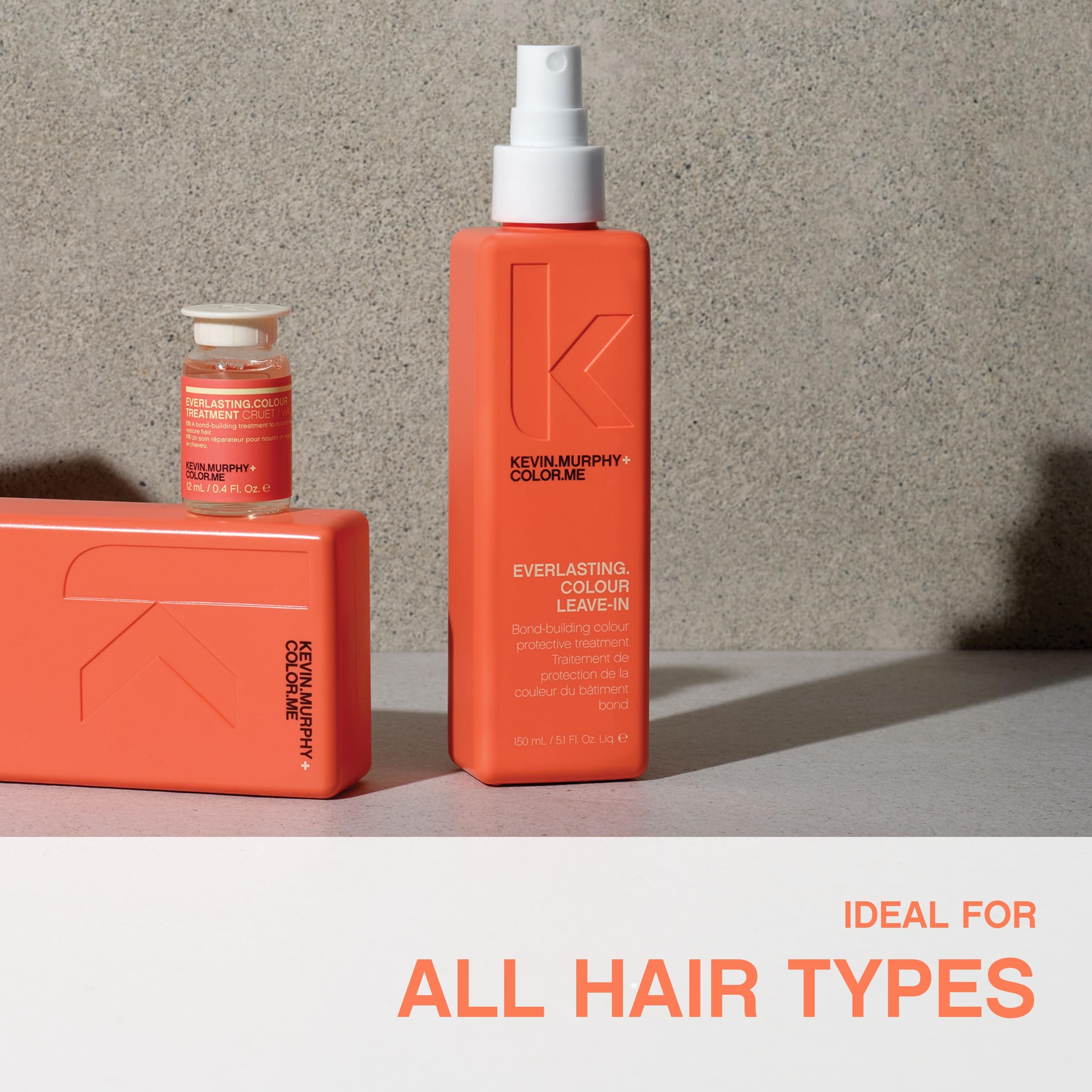 Label close-up of KEVIN.MURPHY Everlasting Colour Leave-In with acidic pH emphasis
