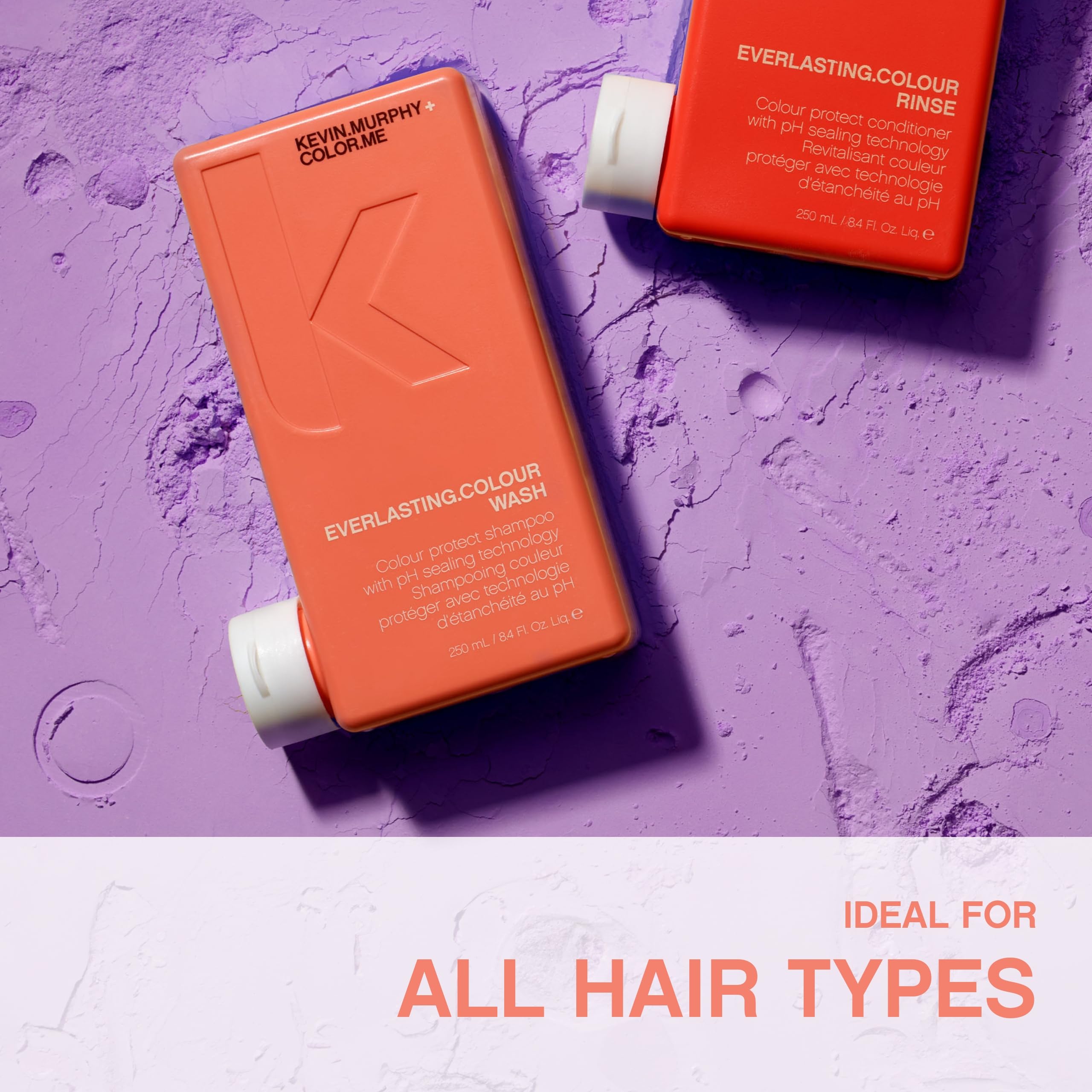 Kevin.Murphy Everlasting Colour Wash shine close-up accentuates colour vibrancy.