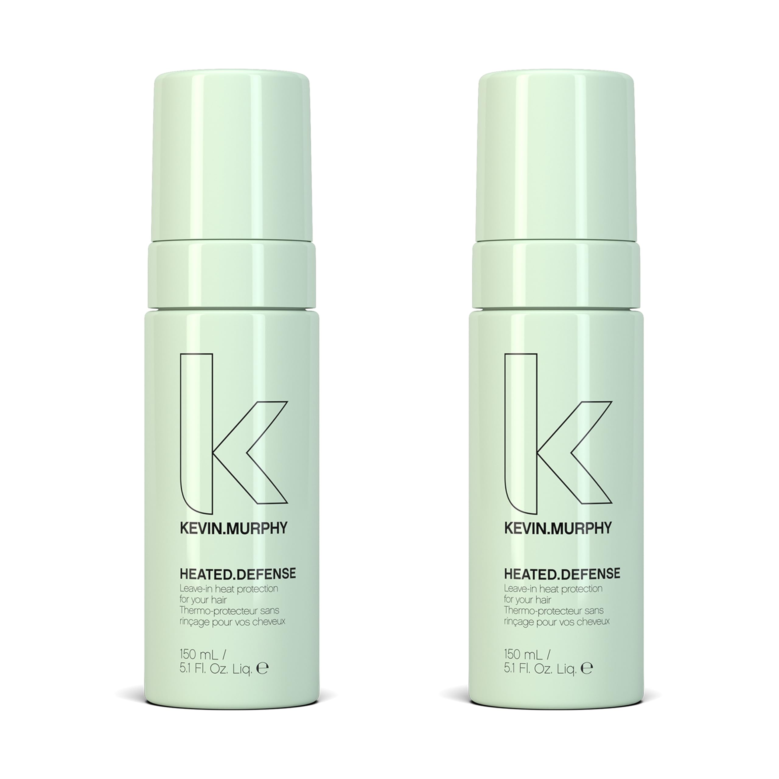 KEVIN.MURPHY Heated.Defense foam dispensing for lightweight heat protection on all hair types.
