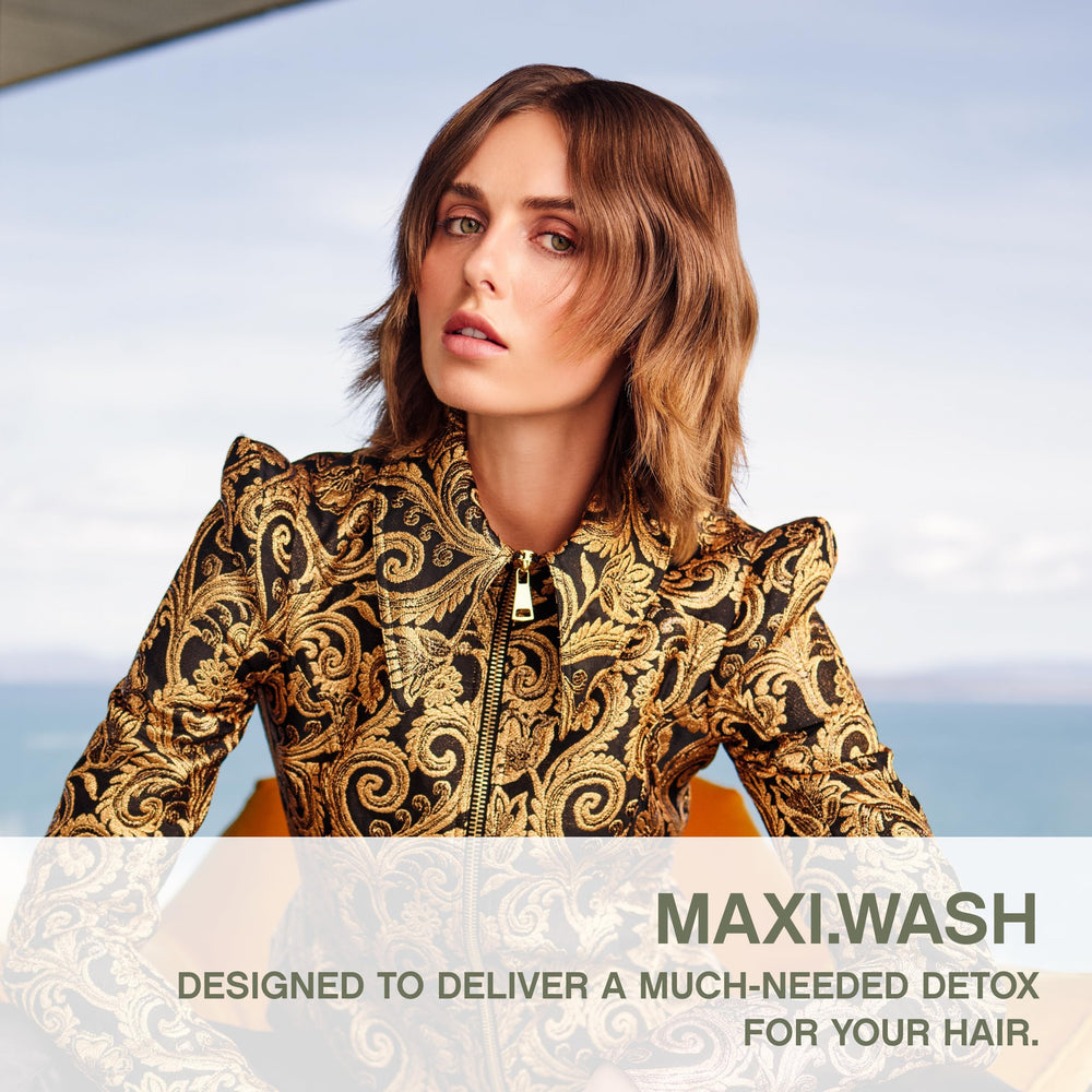 Kevin.Murphy Maxi.Wash label closeup showing colour-safe antioxidant formula