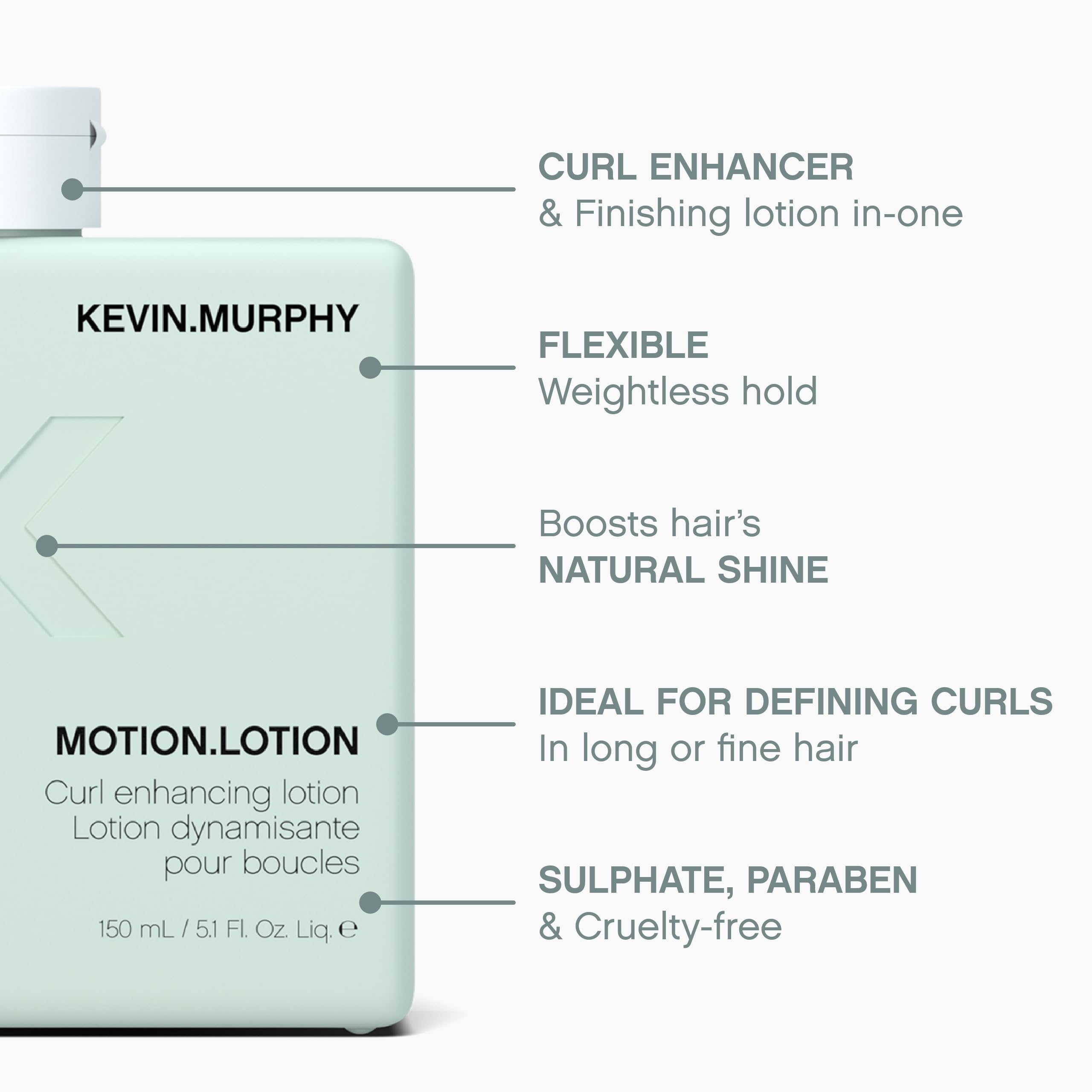 Kevin.Murphy Motion.Lotion nourishes hair with sesame and bergamot oils.