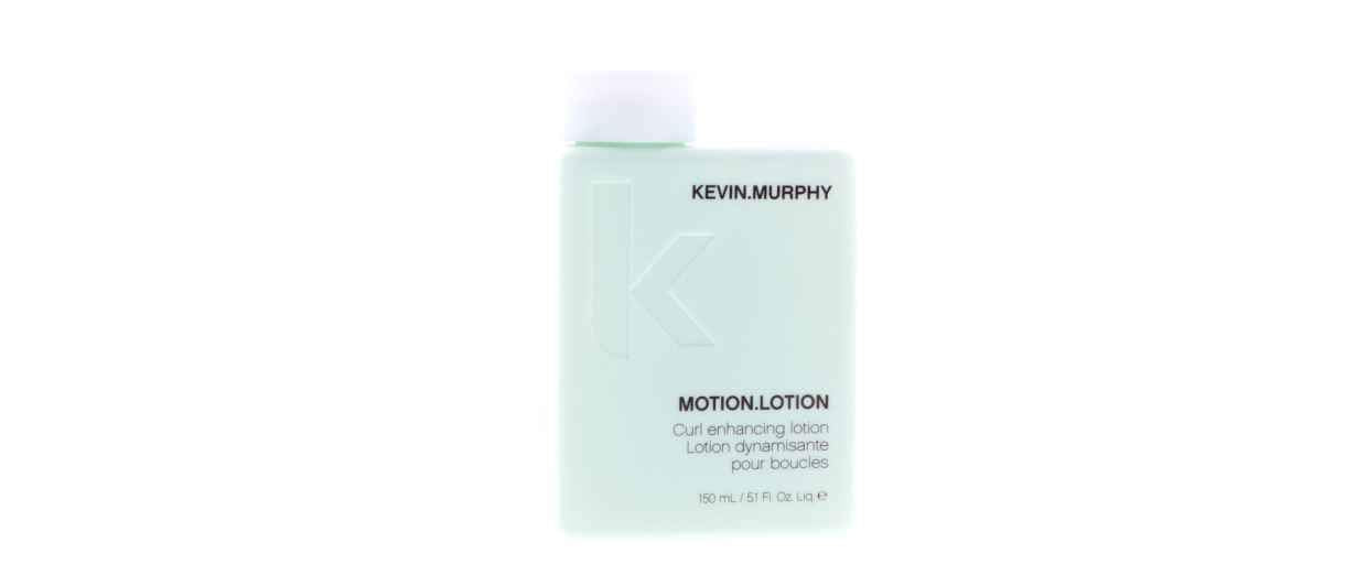 Kevin Murphy Motion.Lotion pump close-up highlighting invisible lotion texture for defined curls.