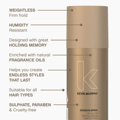 Humidity resistance demonstrated in a styling scenario with SESSION.SPRAY