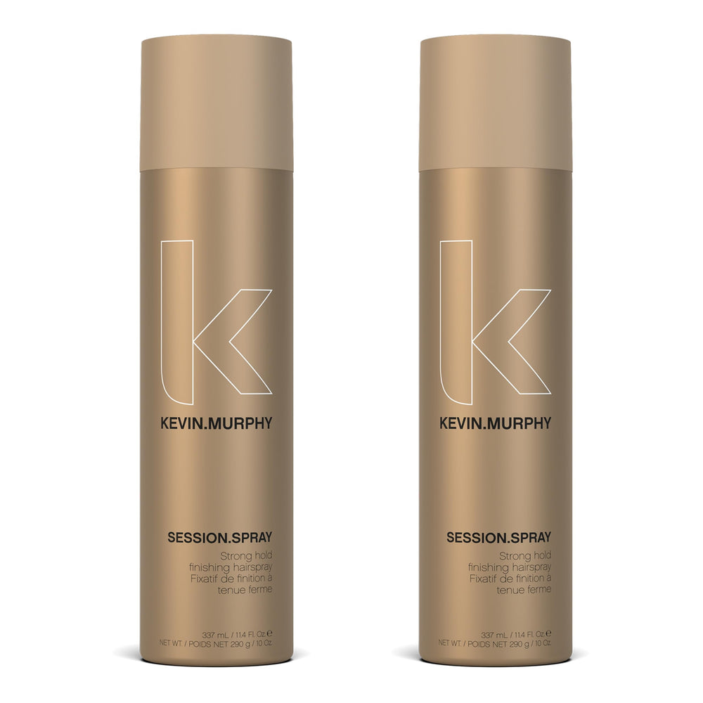 Kevin Murphy Session Strong Hold Finishing Spray bottle for flexible hold and natural shine.