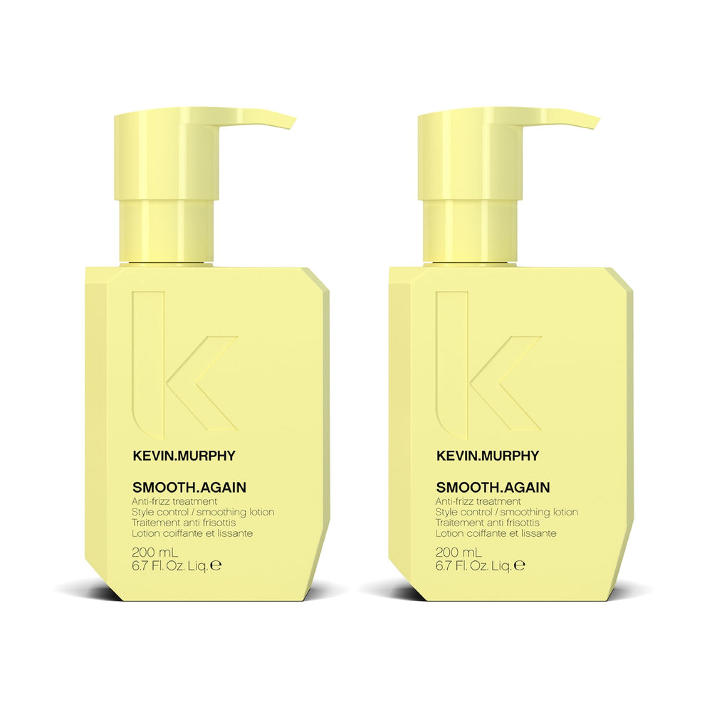 Kevin.MURPHY Smooth.Again bottle front view highlighting frizz control and shine.