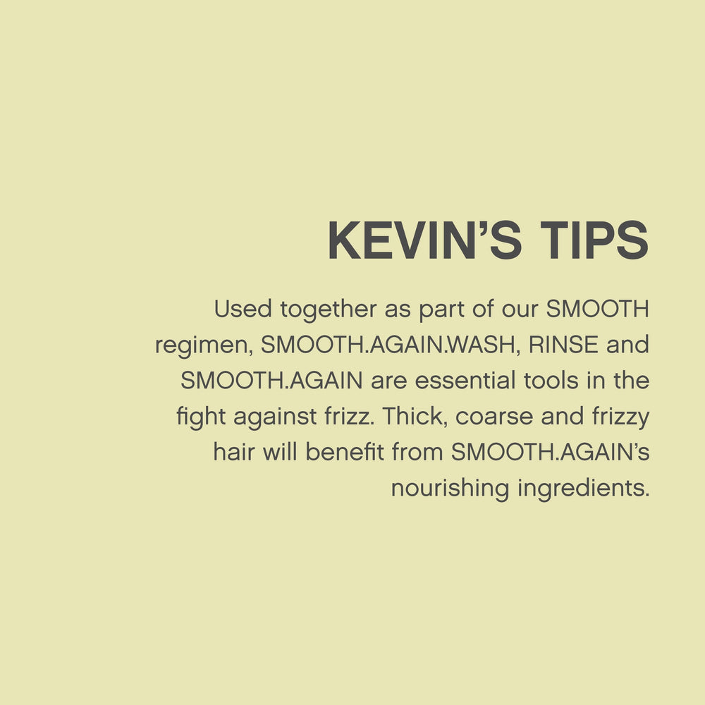 Kevin.MURPHY Smooth.Again hand application shot emphasizing leave-in hydration.