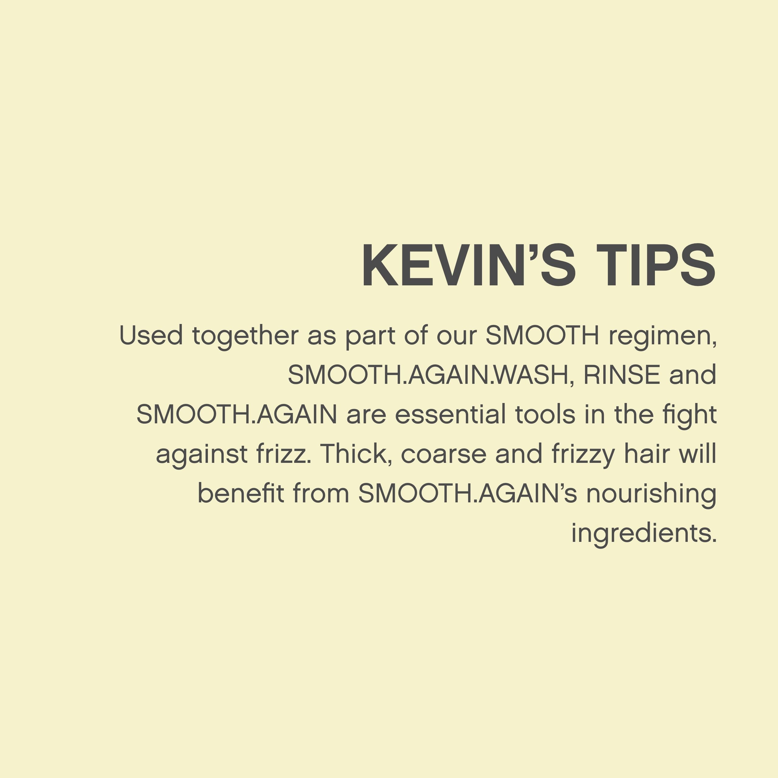 KEVIN.MURPHY Smooth.Again Rinse cocoa seed butter imagery suggests nourishment