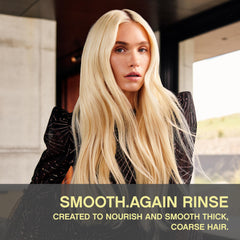 KEVIN.MURPHY Smooth.Again Rinse label close-up emphasizing frizz control