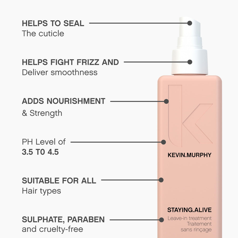 KEVIN.MURPHY Staying.ALIVE used in salon routines for nourishment between washes