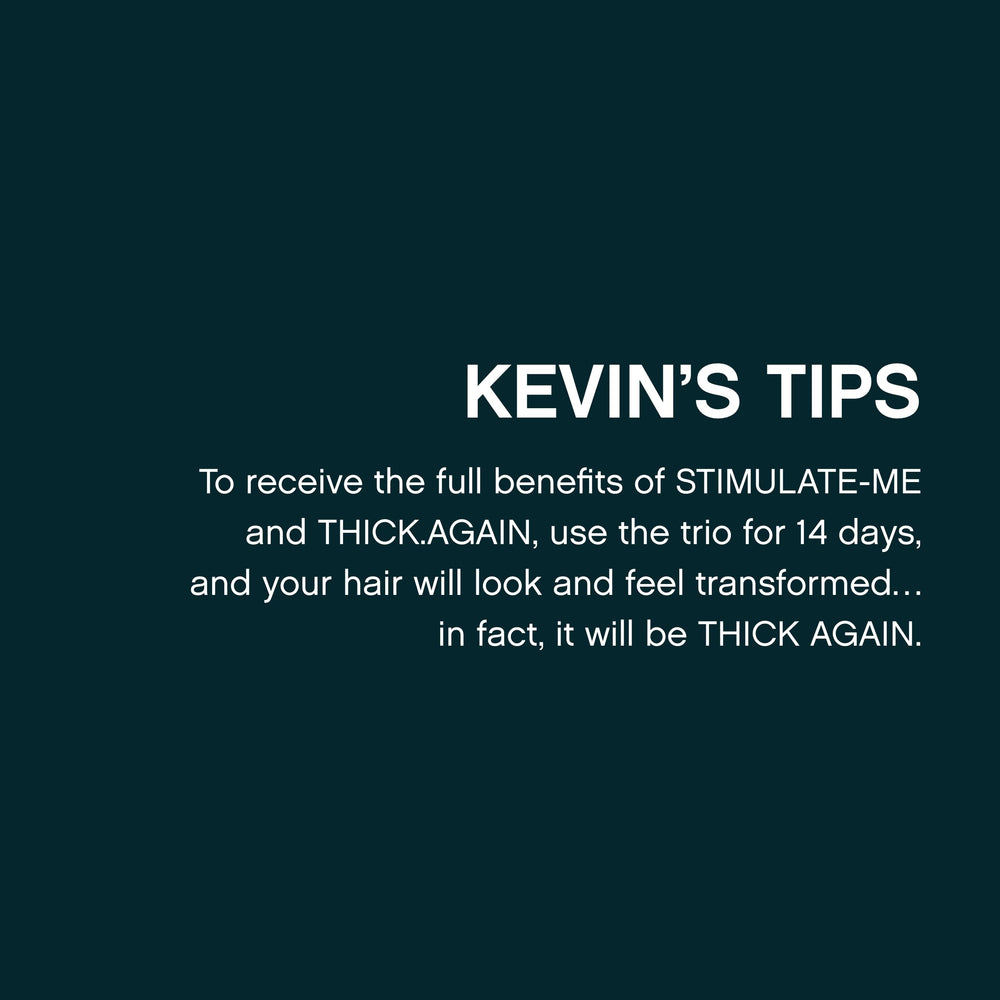 KEVIN.MURPHY THICK.AGAIN packaging box highlights sulfate- and paraben-free cruelty-free formula