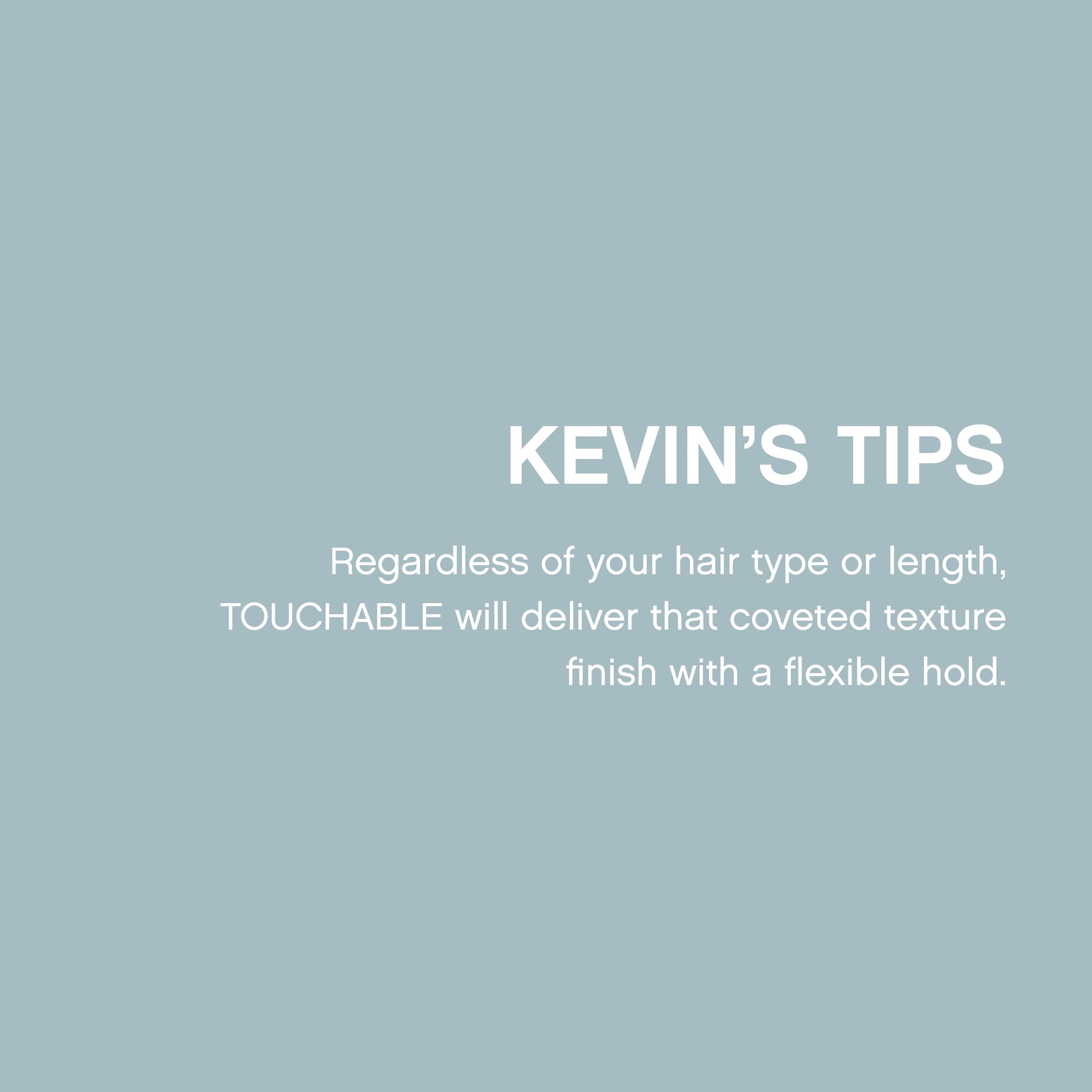 Ingredients include Hibiscus and Carrot Seed Oil for conditioning in KEVIN.MURPHY Touchable Wax.