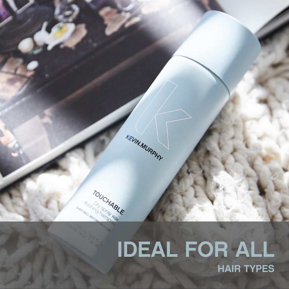 Product image emphasizes long-lasting hold with flexible texture from KEVIN.MURPHY Wax.