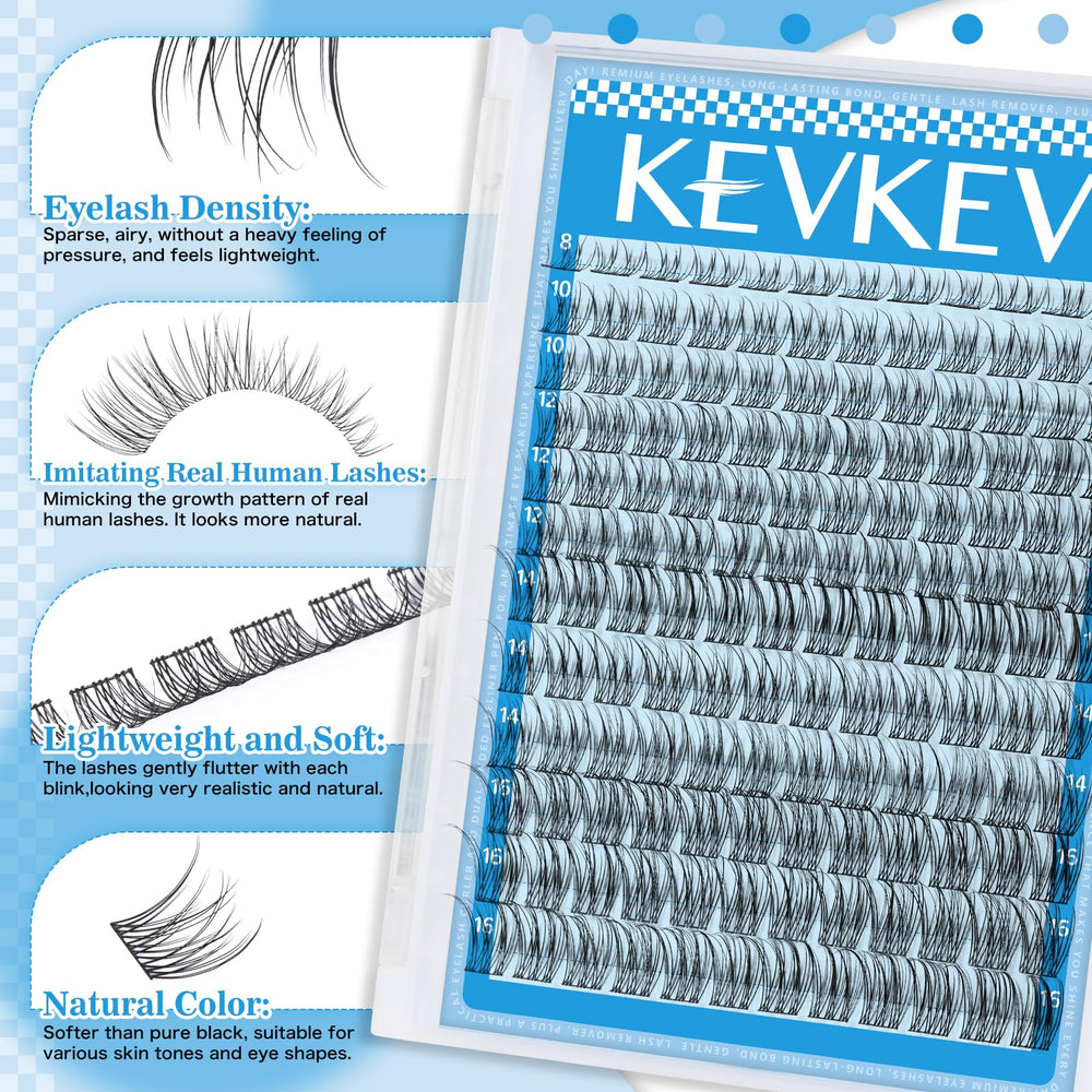 KevKev DIY lash application kit enabling easy at-home styling with segments.