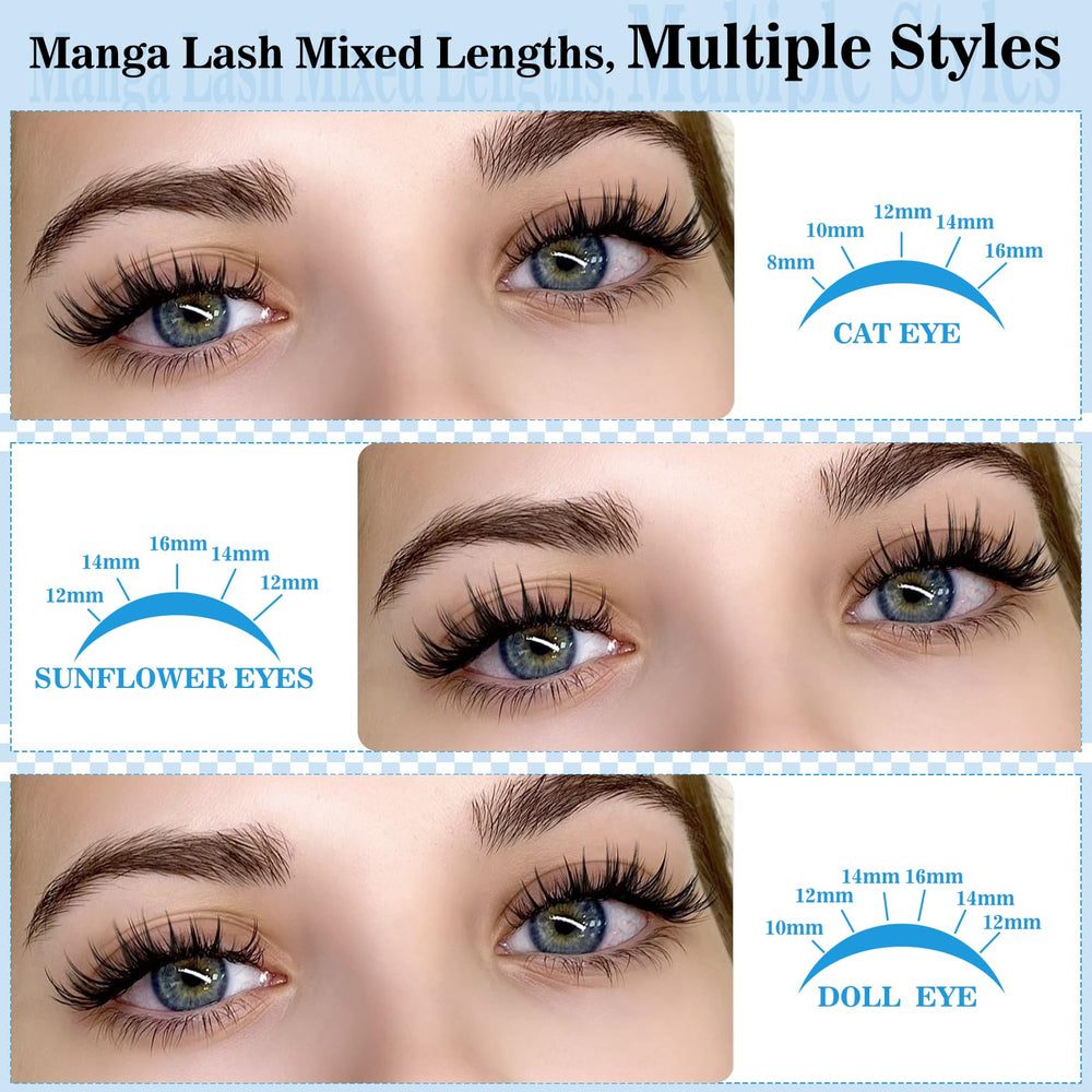 KevKev invisible band lash clusters for lightweight wear
