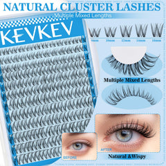KevKev lashes of different lengths 8-16 mm for flexible styling.