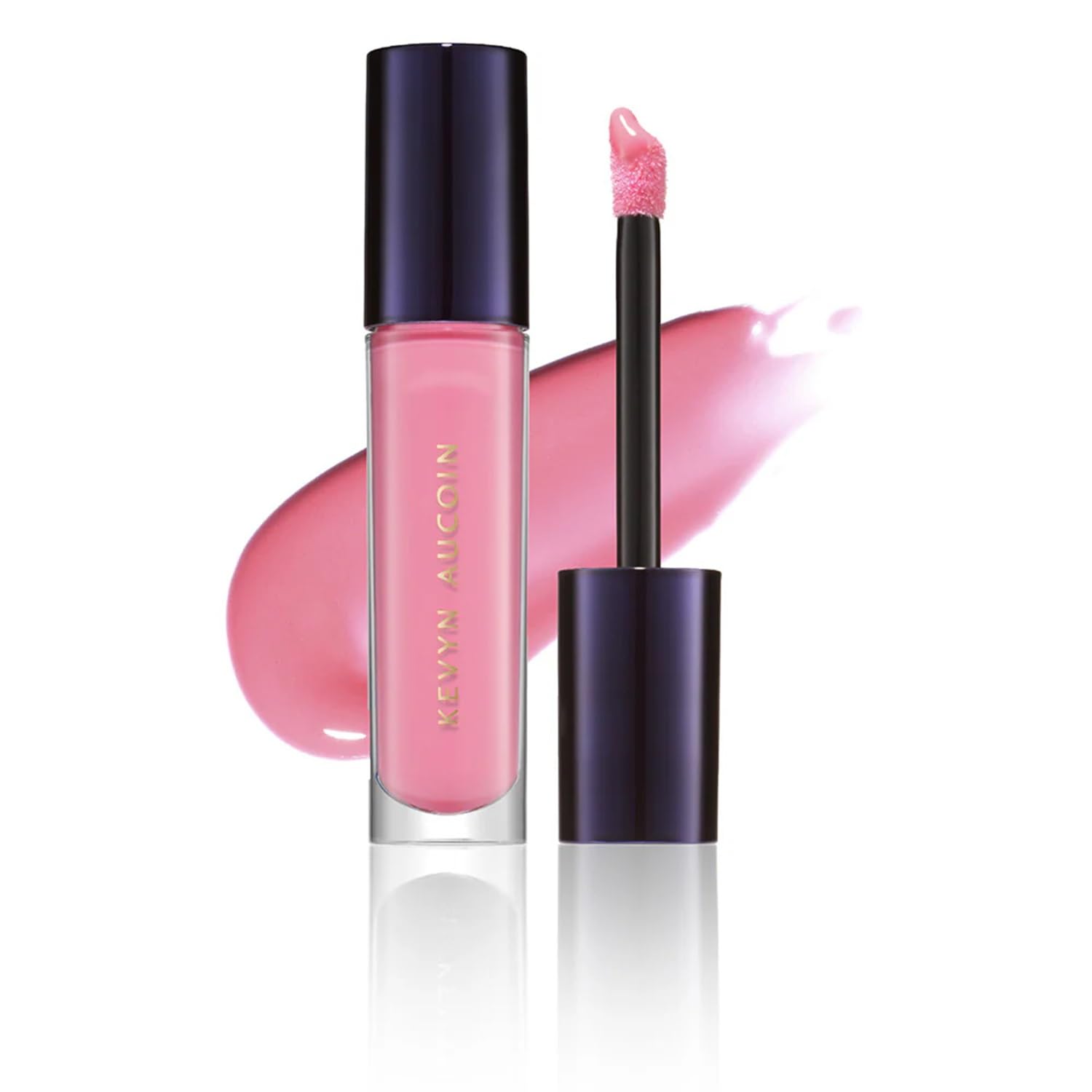 Kevyn Aucoin Celestial Lip Gloss Erika applicator close-up for precise application.