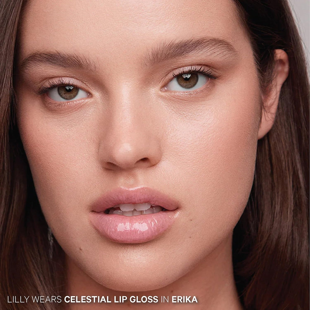Kevyn Aucoin Celestial Lip Gloss Erika tube label and branding.