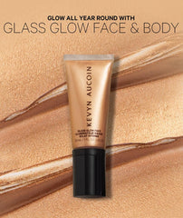 Kevyn Aucoin Glass Glow Face Prism Rose on cheekbones for dewy highlight