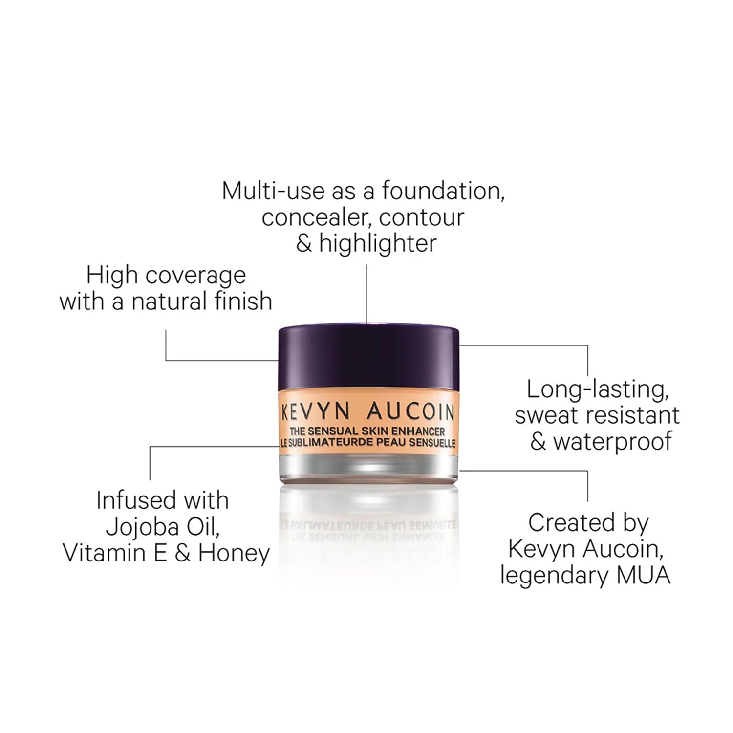 Kevyn Aucoin Sensual Skin Enhancer SX 01 Light swatches reveal balanced skin-tone match.