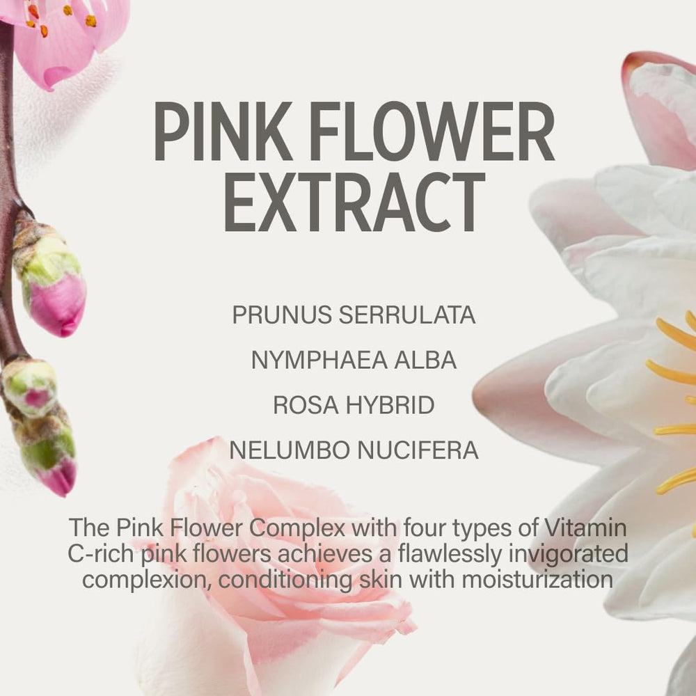 KEYTH Pink Flower Tone Up Primer used as makeup base on clean skin