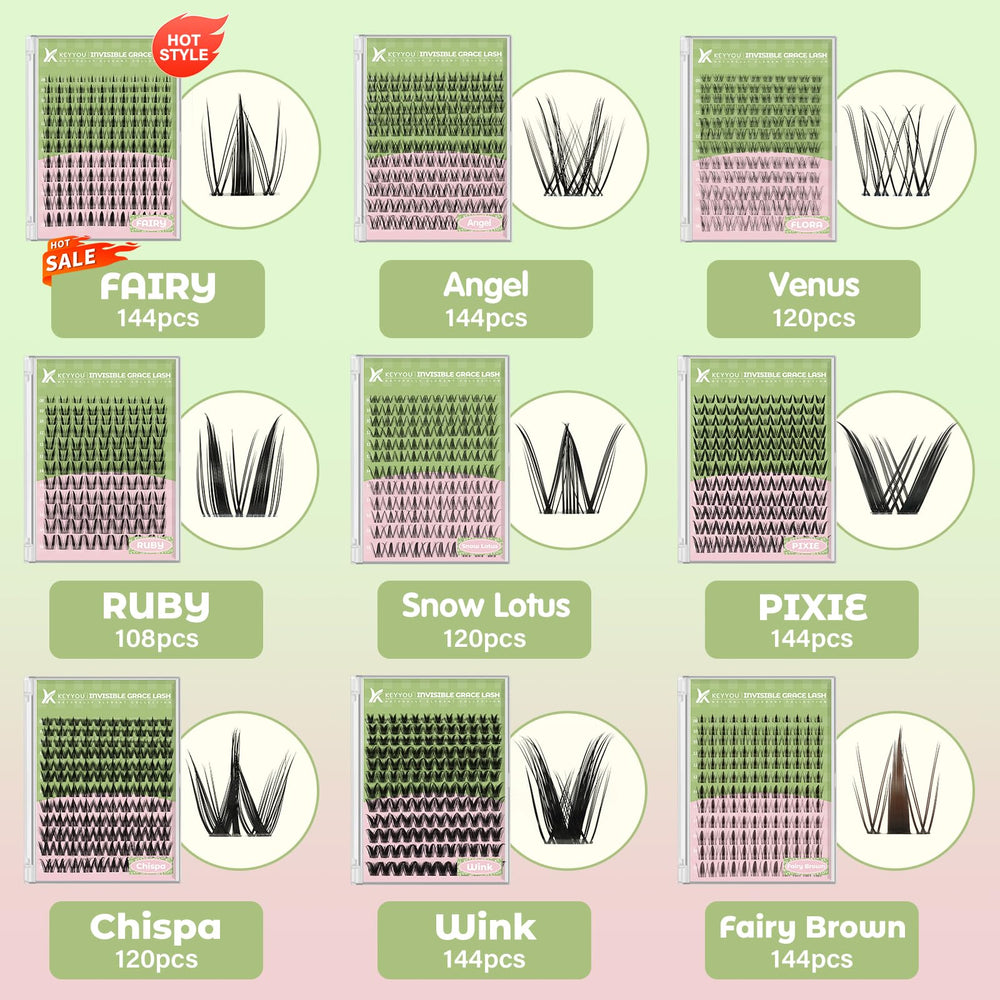 KEYYOU Brush applicator included for easy lash placement.