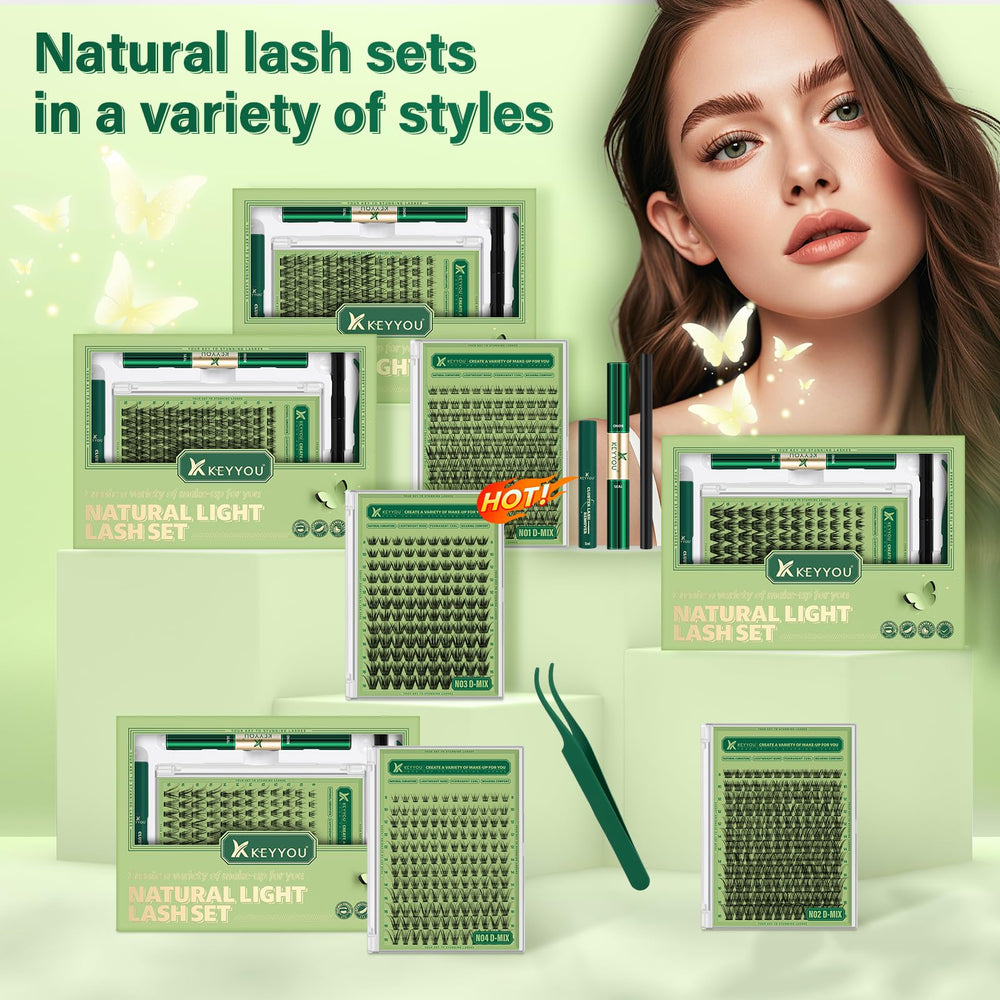 KEYYOU D-Curl 8-18 Mix lashes offer versatile eye enhancement