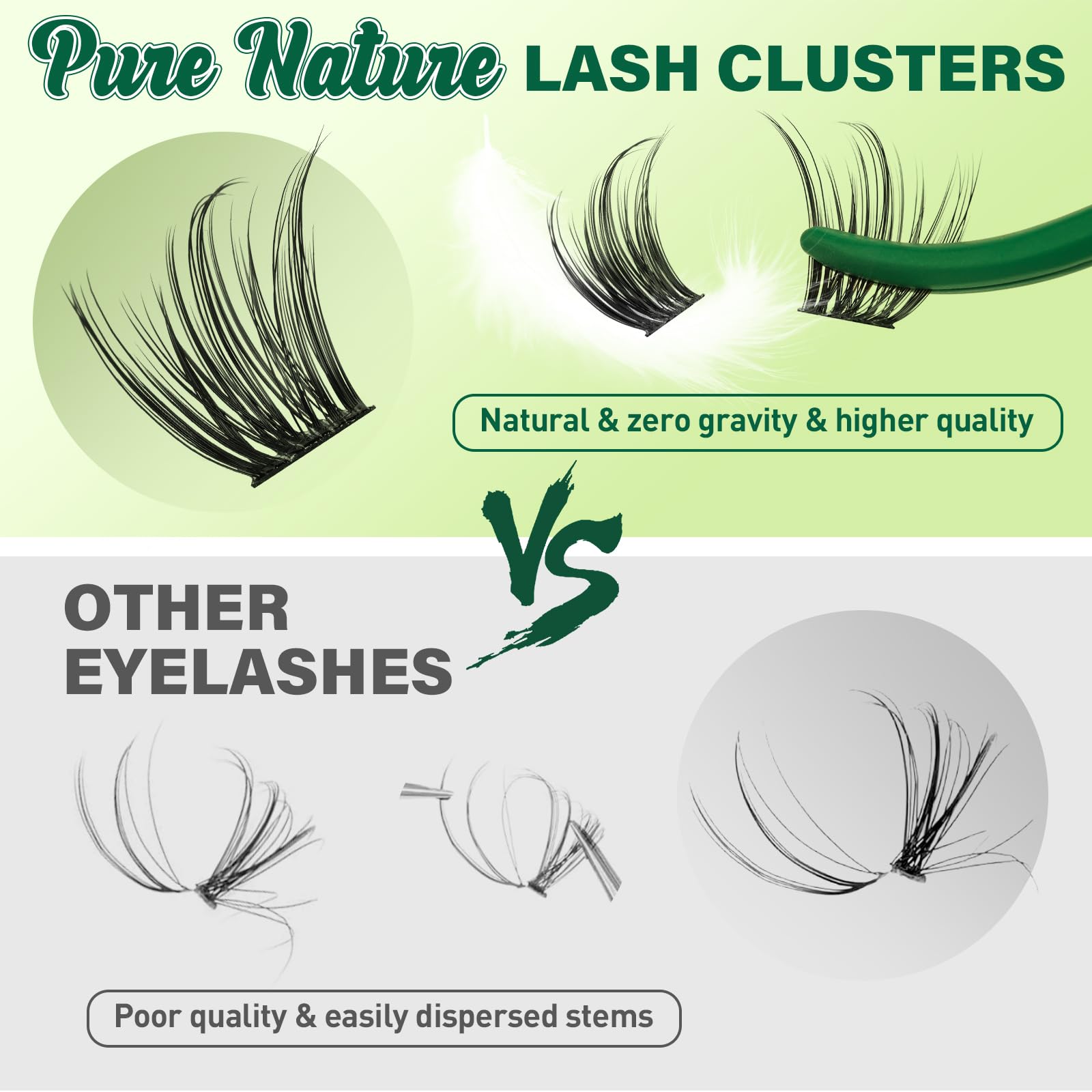 KEYYOU easy removal with paper card image highlighting DIY lash changes