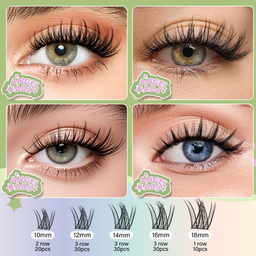 KEYYOU LASH 120-cluster pack ready for multiple full looks