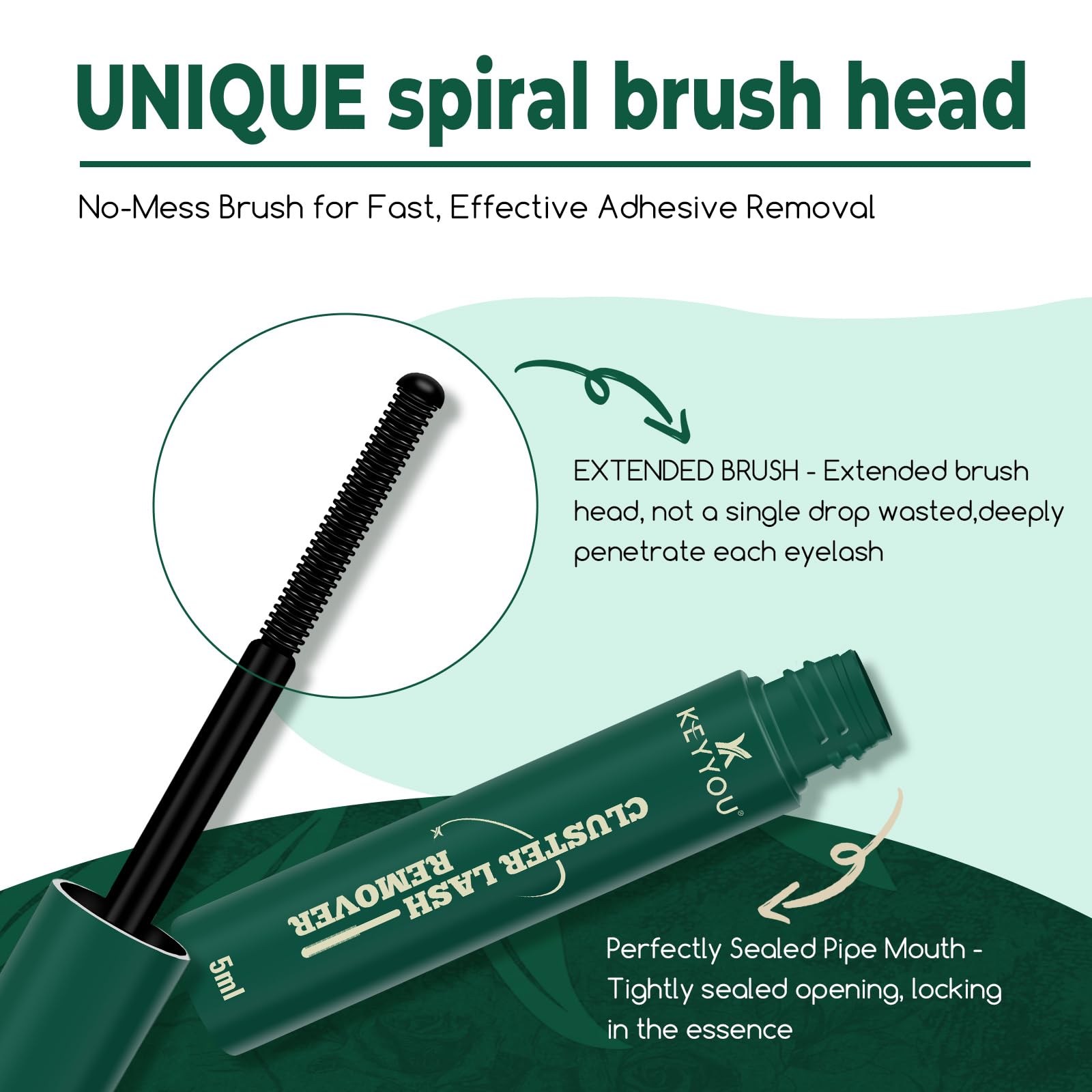 KEYYOU LASH application on lashes highlights fast, safe removal.